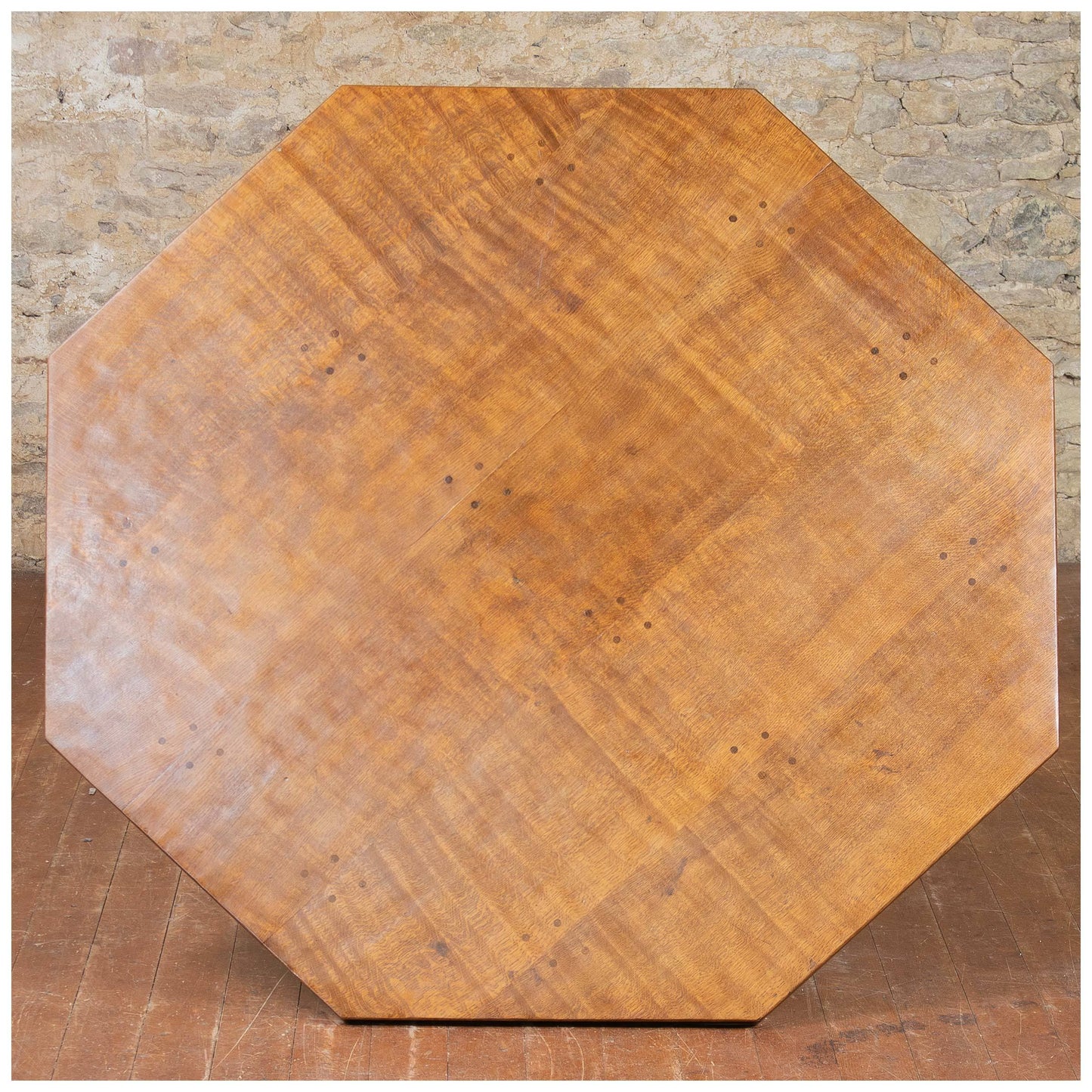Rabbitman, Ex-Mouseman Arts & Crafts Yorkshire School Oak Octagonal Dining Table