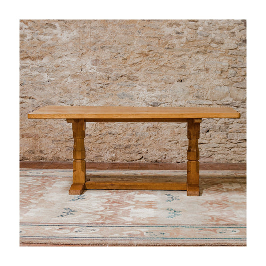 Robert 'Mouseman' Thompson 6 foot Arts & Crafts Yorkshire School Oak Dining Table
