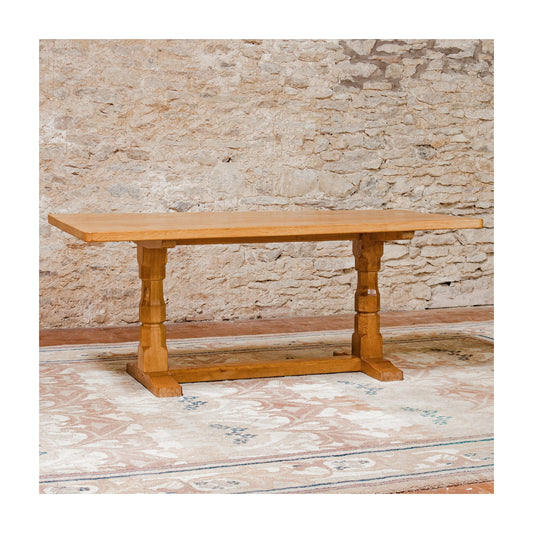 Robert 'Mouseman' Thompson 6 foot Arts & Crafts Yorkshire School Oak Dining Table