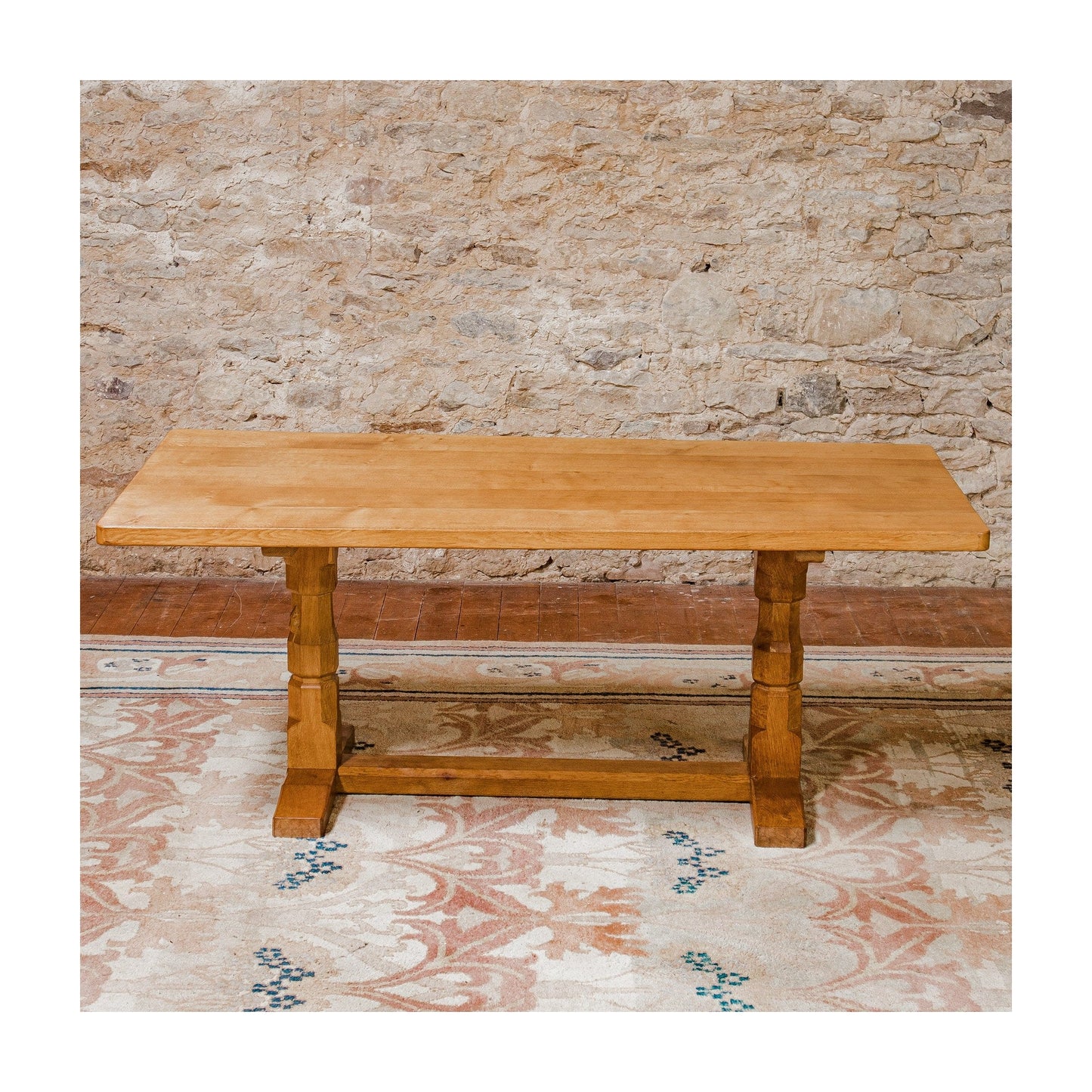 Robert 'Mouseman' Thompson 6 foot Arts & Crafts Yorkshire School Oak Dining Table