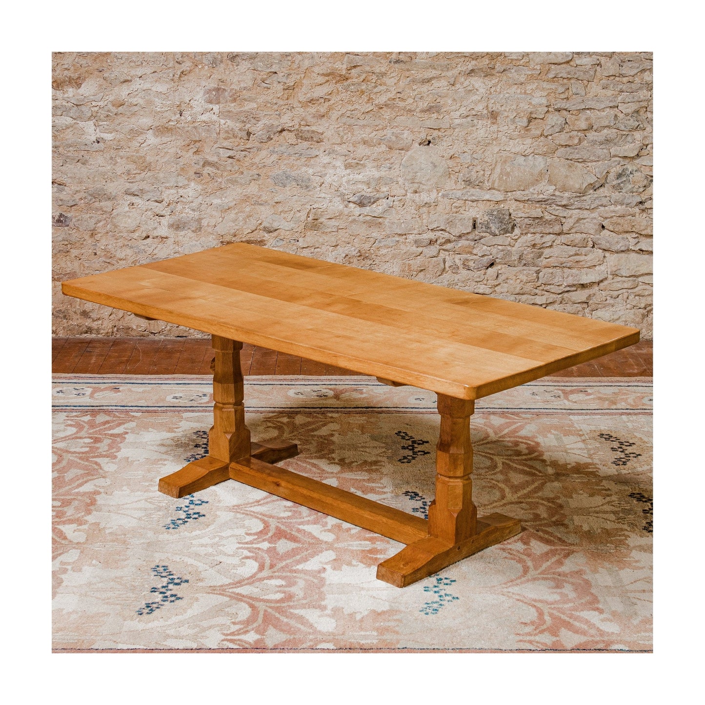 Robert 'Mouseman' Thompson 6 foot Arts & Crafts Yorkshire School Oak Dining Table