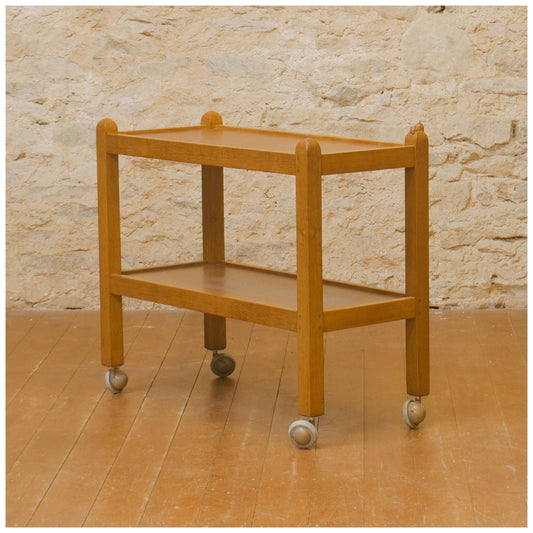 Robert Mouseman Thompson Arts & Crafts Yorkshire School English Oak Tea Trolley