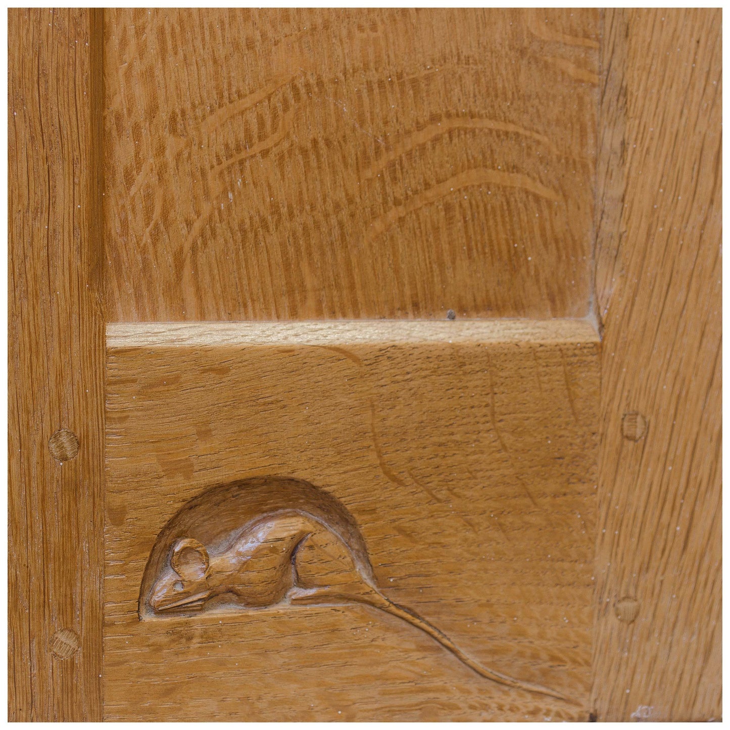 Robert 'Mouseman' Thompson Arts & Crafts Yorkshire School Oak Corner Cupboard