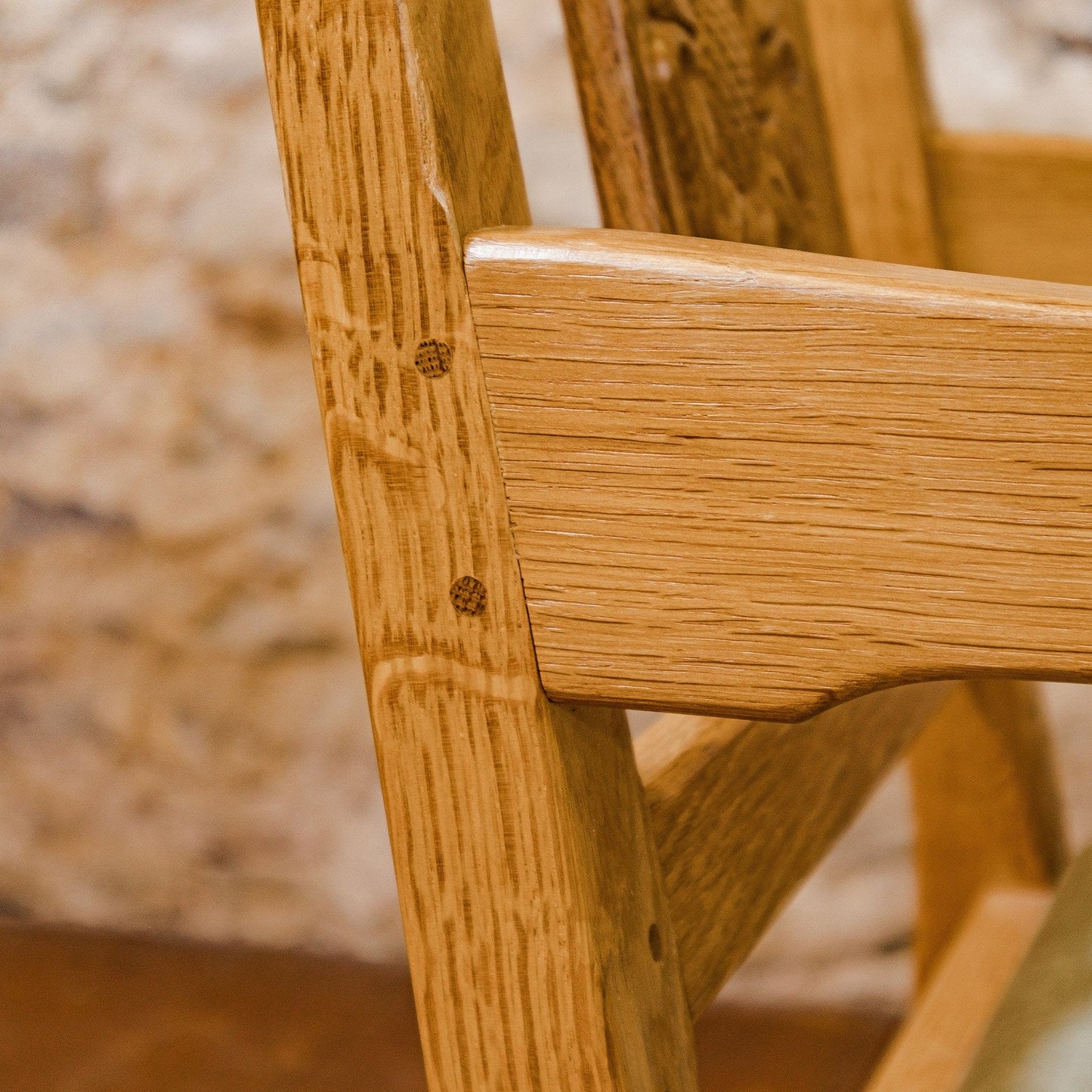 Set of 4 Horace 'Knightman' Knight Arts & Crafts Yorkshire School Oak Chairs