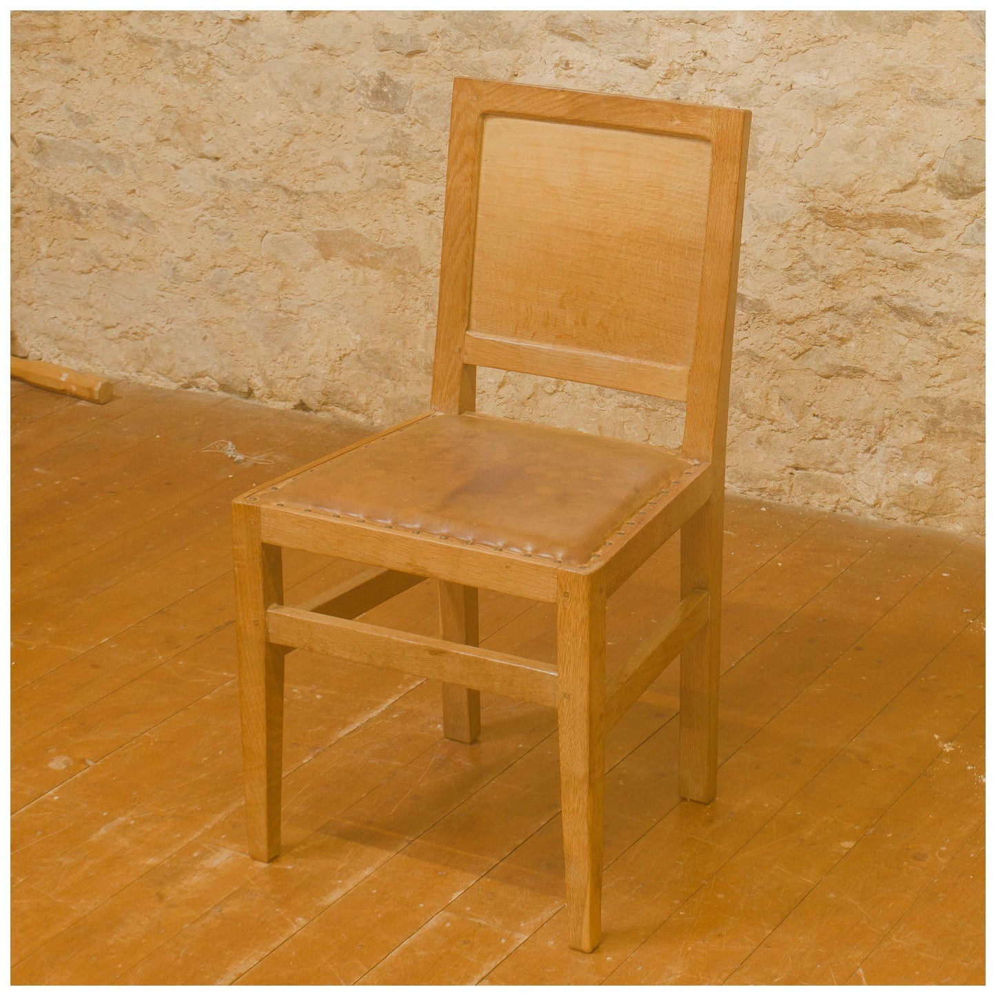Squirrelman (Ex-Mouseman) Arts & Crafts Yorkshire School Oak Dining Chairs 1963