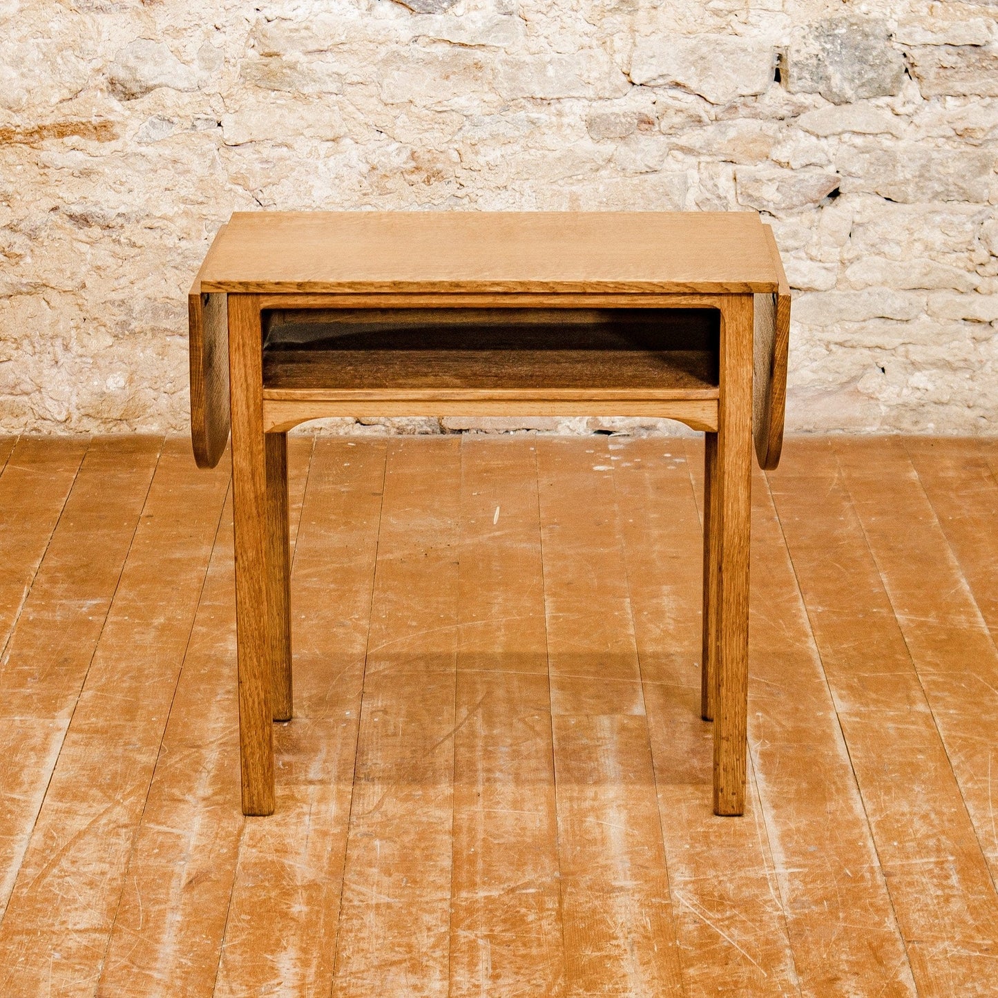 Stanley Webb Davies Arts & Crafts Lakes School English Oak Drop-End Side Table
