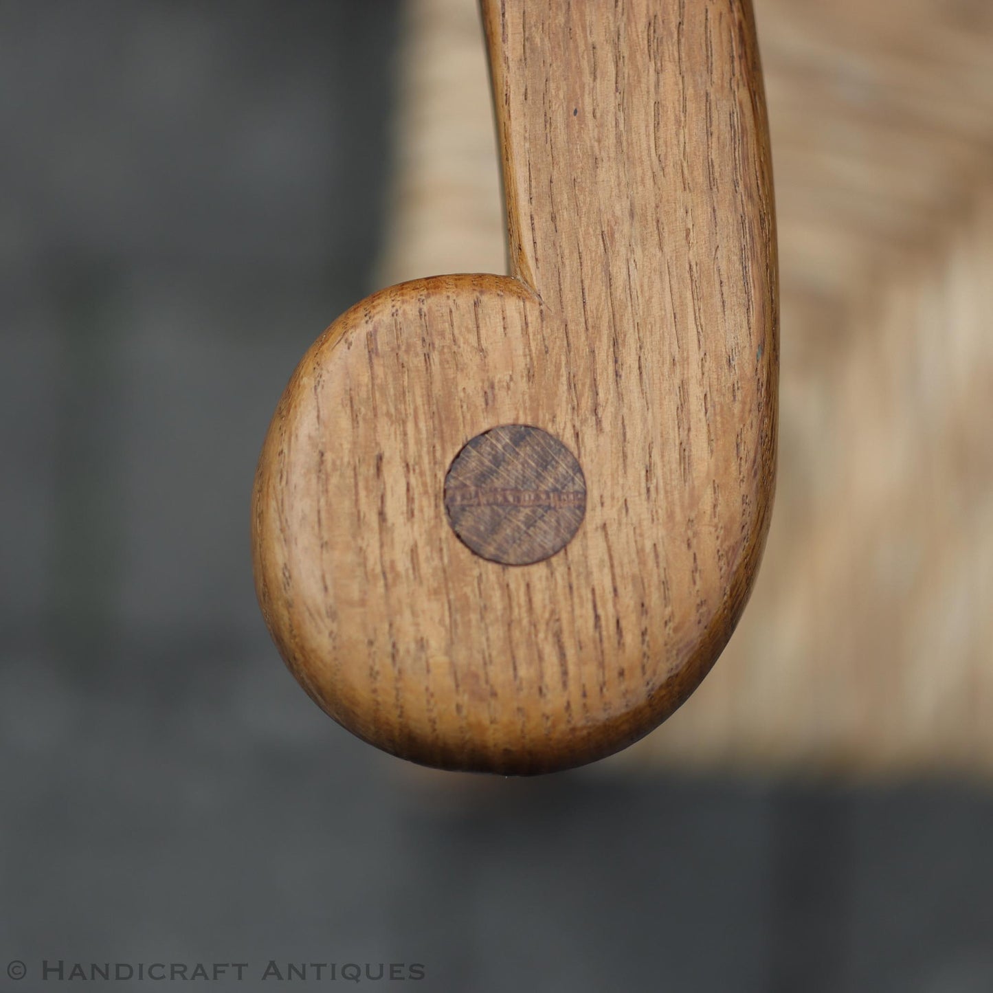 Peter Hall of Staveley Arts & Crafts Lakes School Turned Leg English Oak Chair 1978.