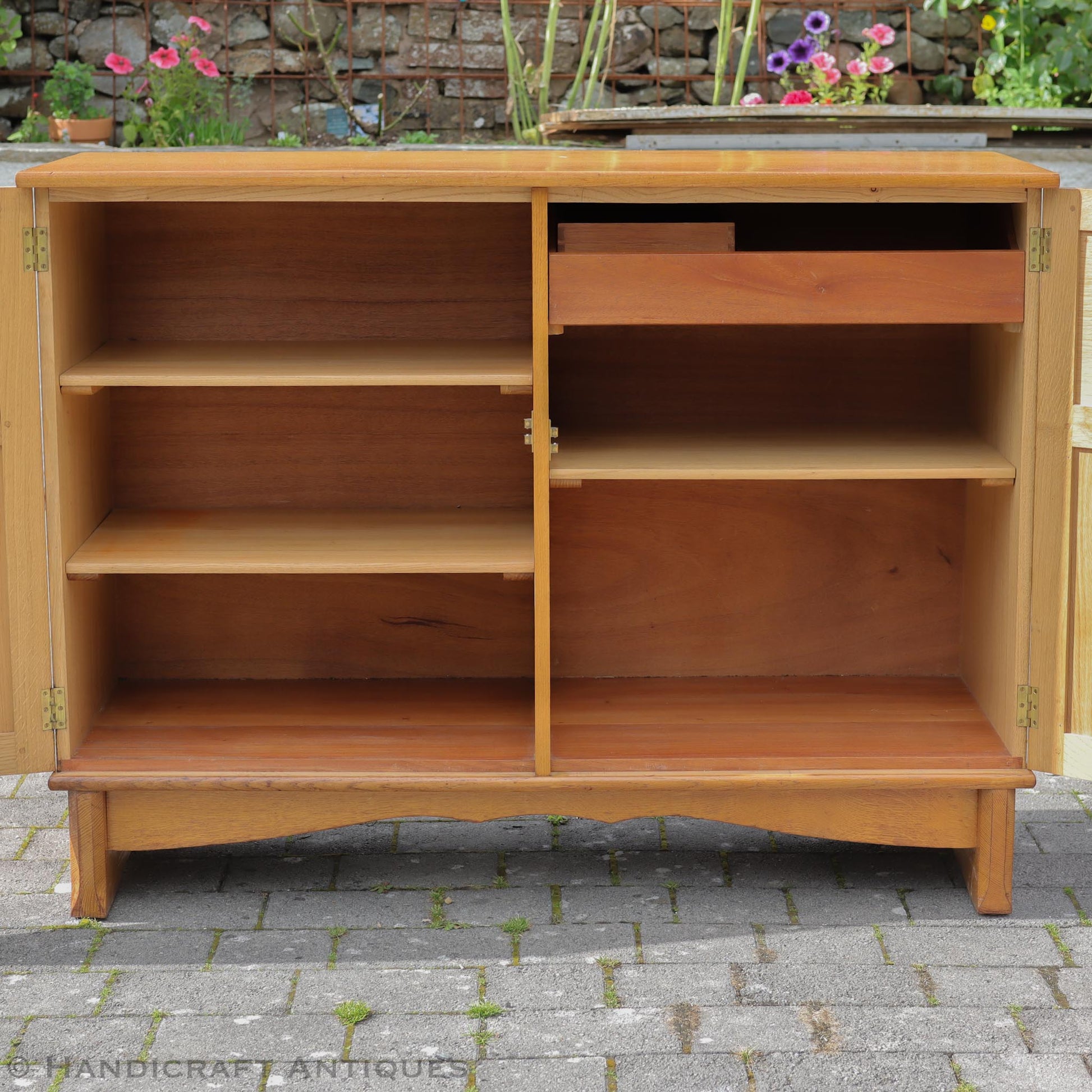 Heal and Co [Ambrose Heal] Arts & Crafts Cotswold School English Oak Sideboard c. 1930.