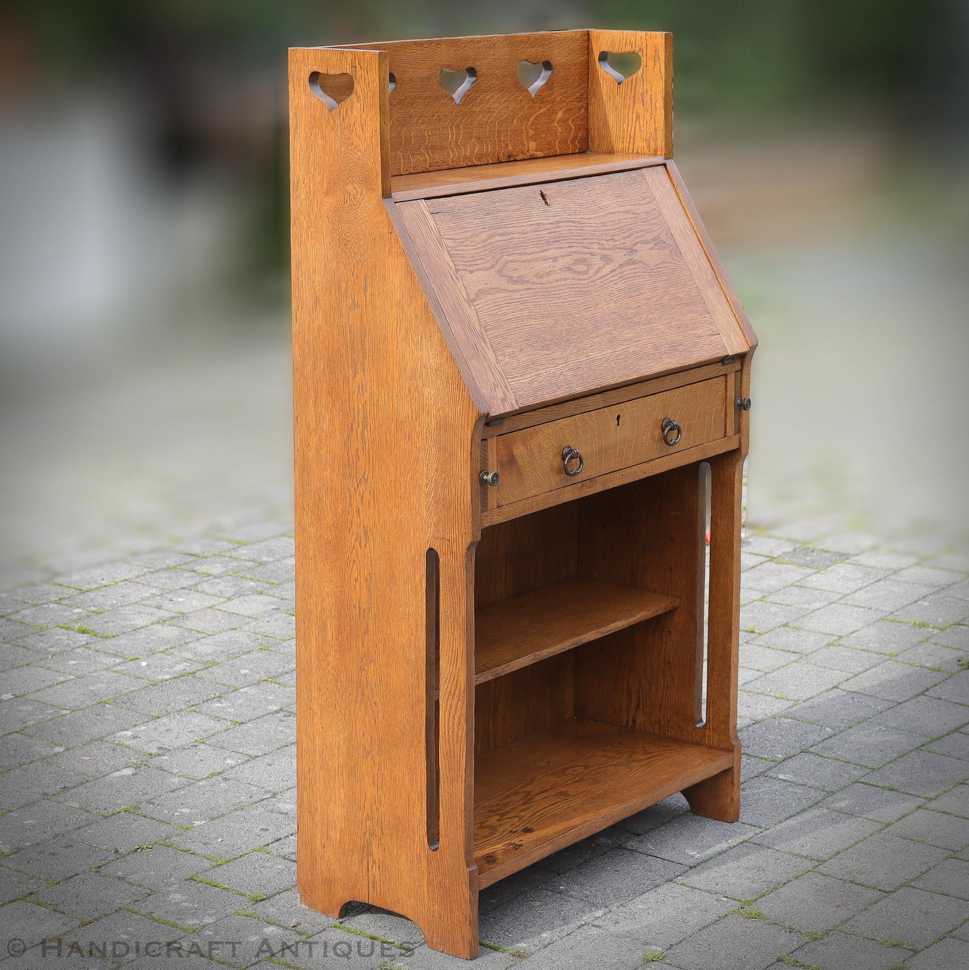 Liberty & Co Arts & Crafts Cotswold School ‘Chaucer’ English Oak Bureau 