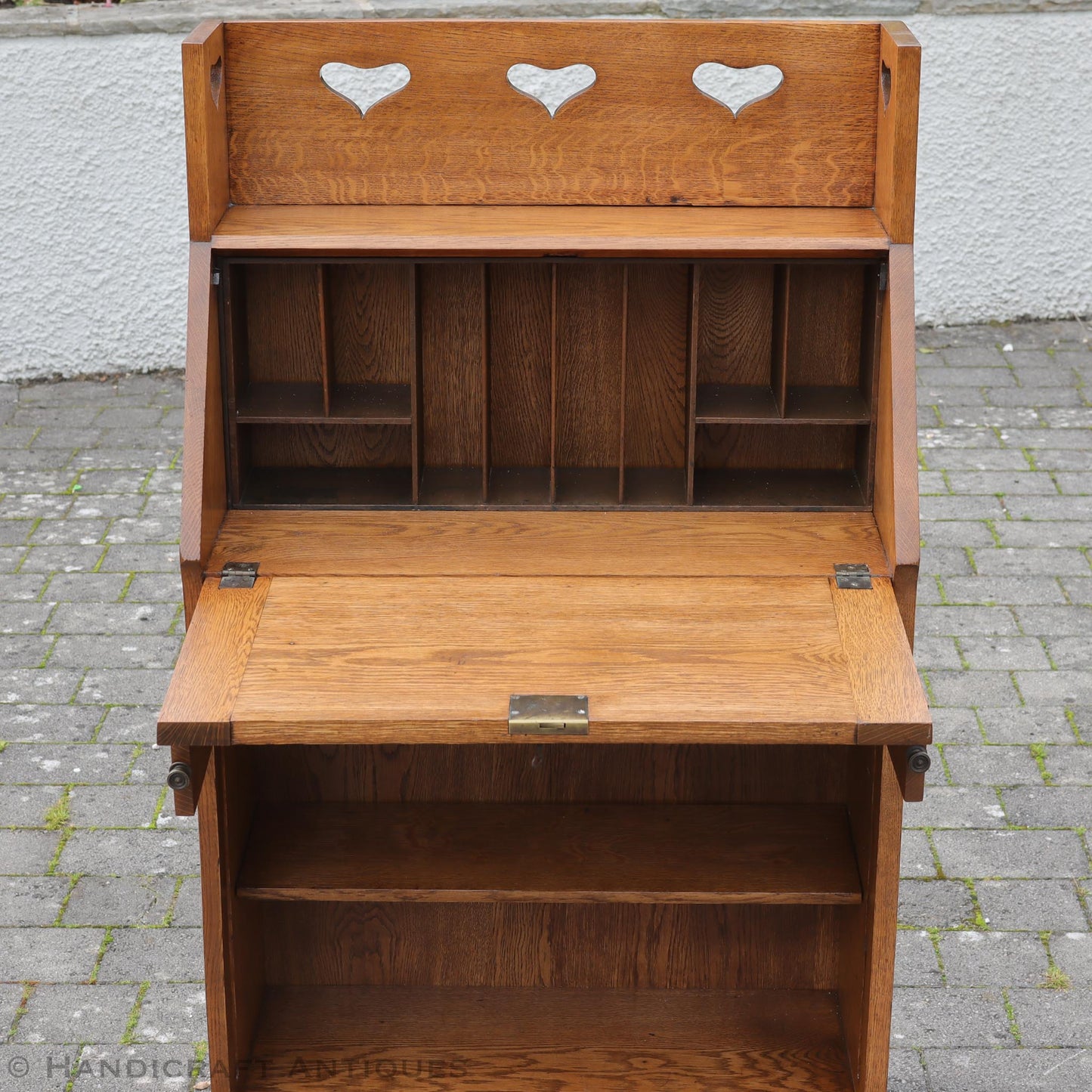 Liberty & Co Arts & Crafts Cotswold School ‘Chaucer’ English Oak Bureau 