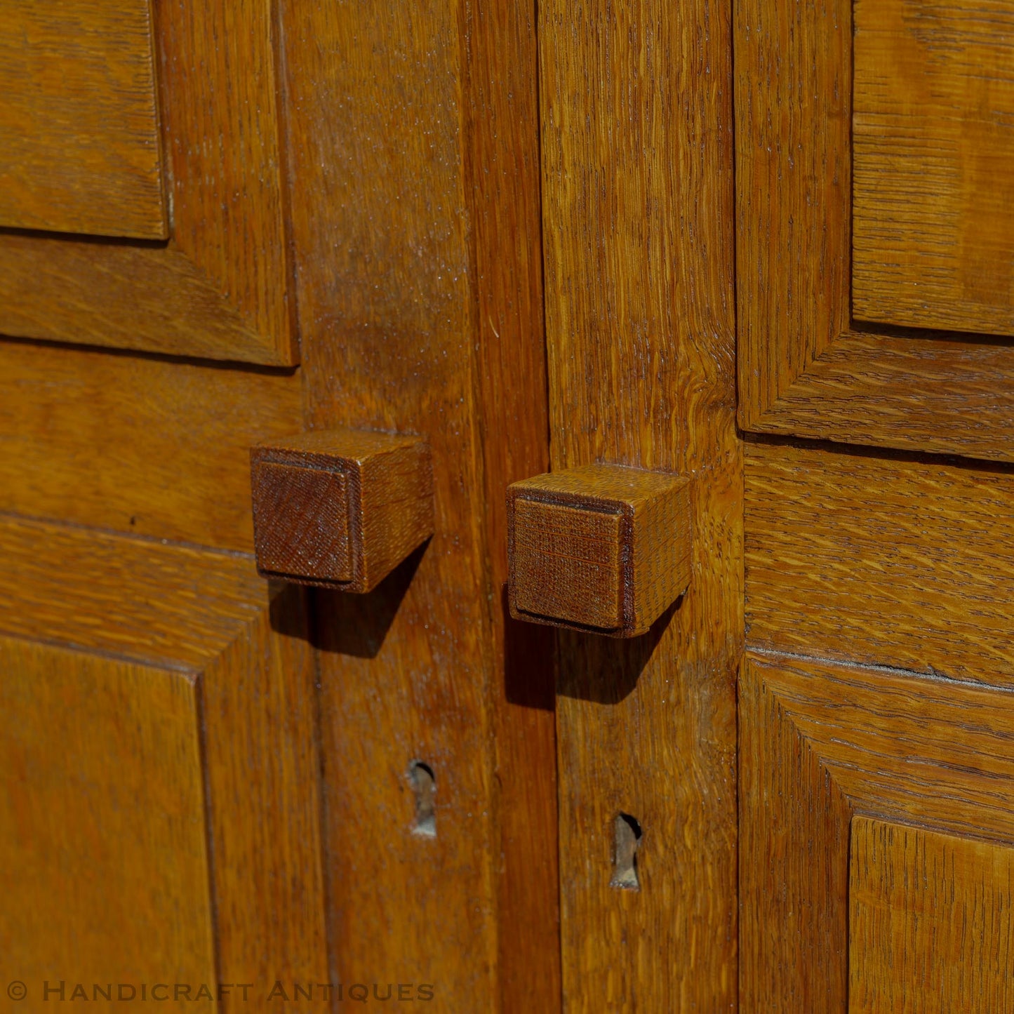 Brynmawr Furniture Company  Arts & Crafts Cotswold School English Oak Wardrobe c. 1930.