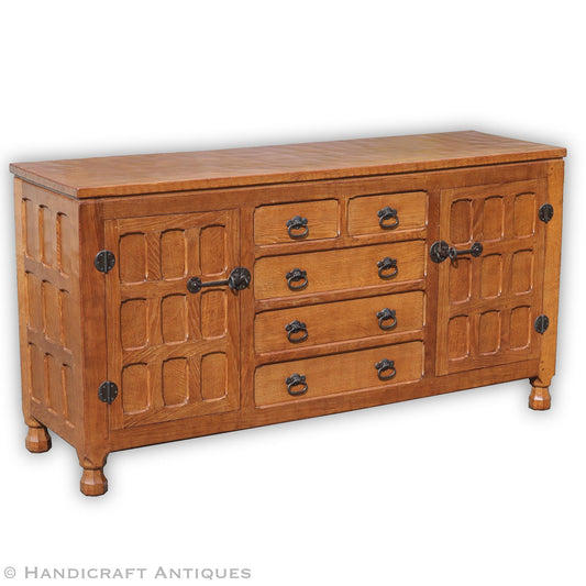 Sid Pollard [ex-Mouseman] Arts & Crafts Yorkshire School English Oak Sideboard