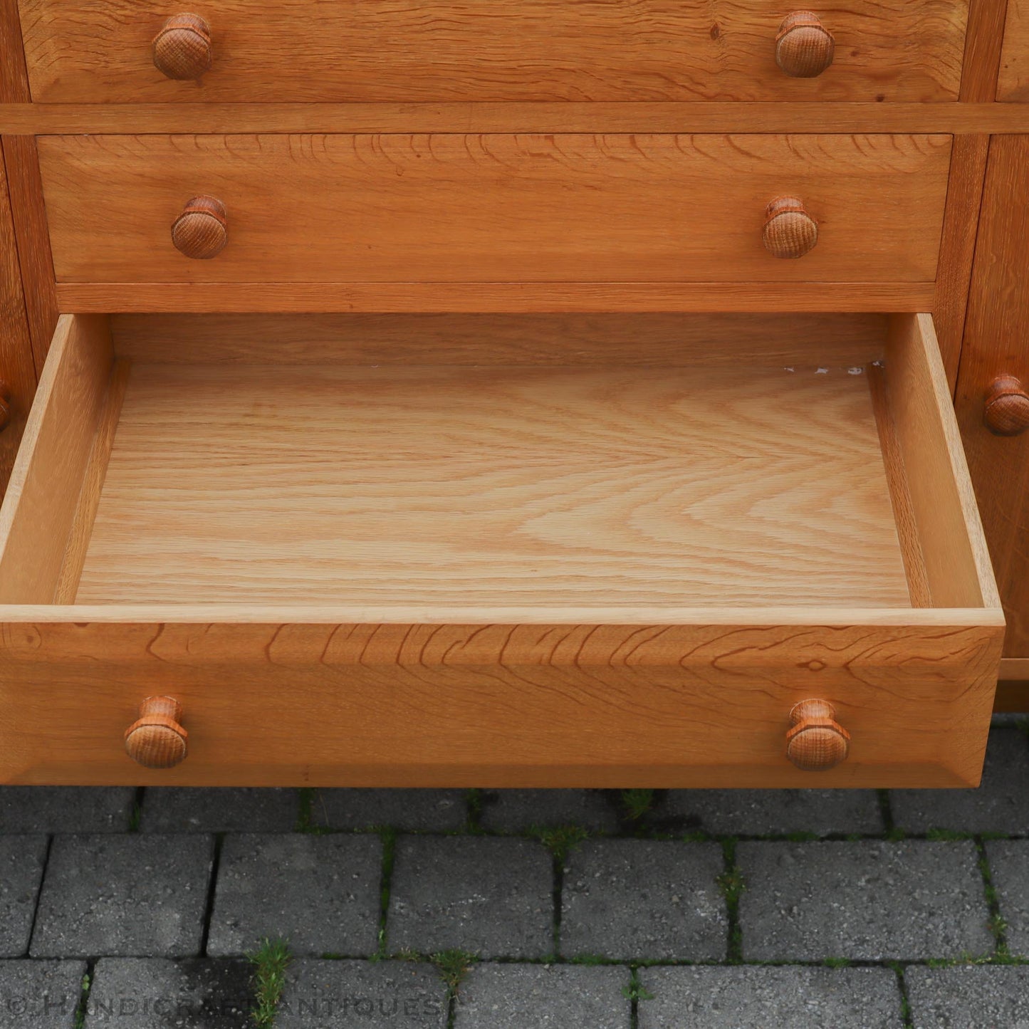  Arts & Crafts Cotswold School English Oak Sideboard by White Rose Studio