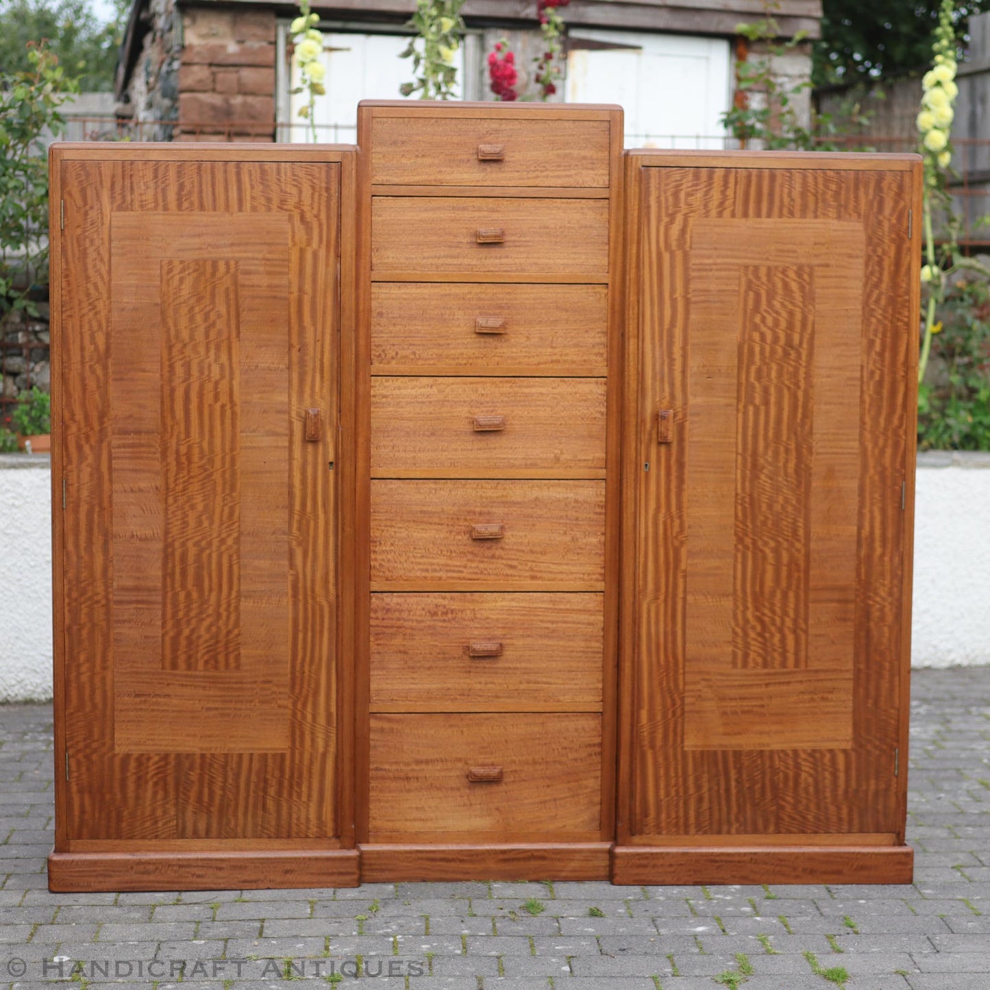 Betty Joel (Token Works) Arts & Crafts Cotswold School Walnut Wardrobe 