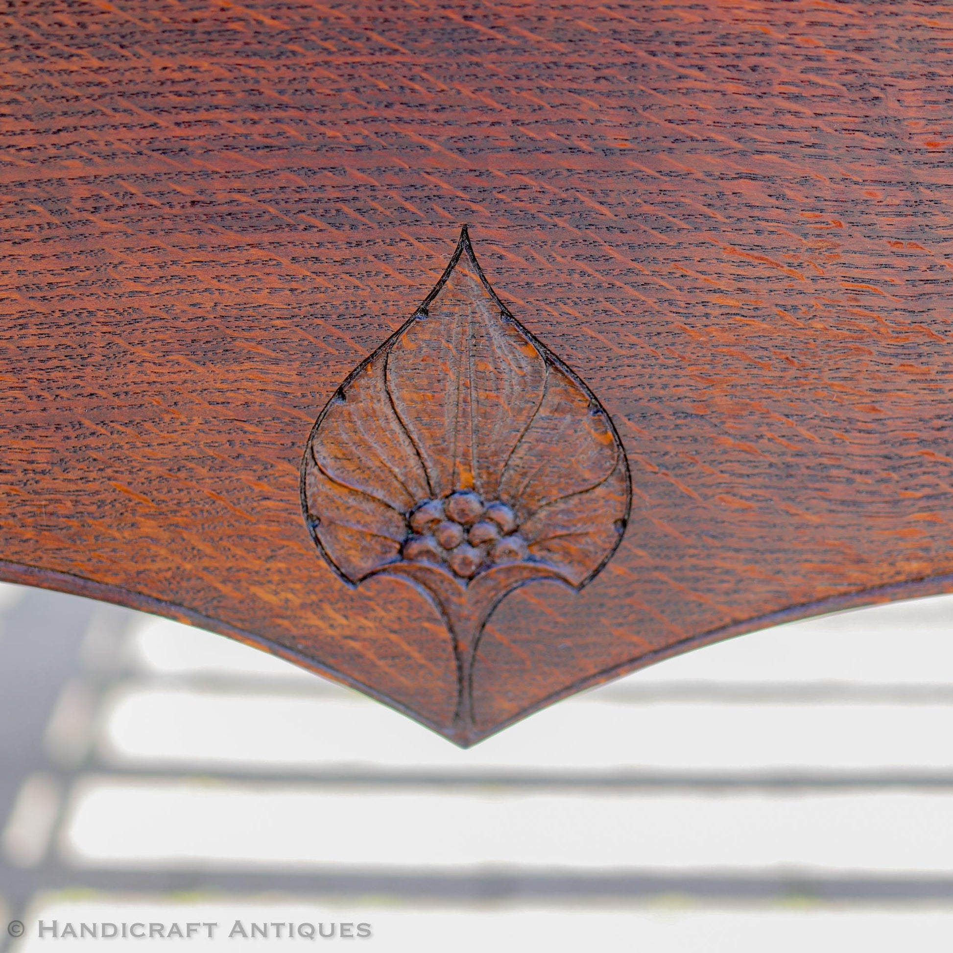 Arthur W. Simpson (The Handicrafts, Kendal) Arts & Crafts Lakes School English Oak Bed c. 1920.