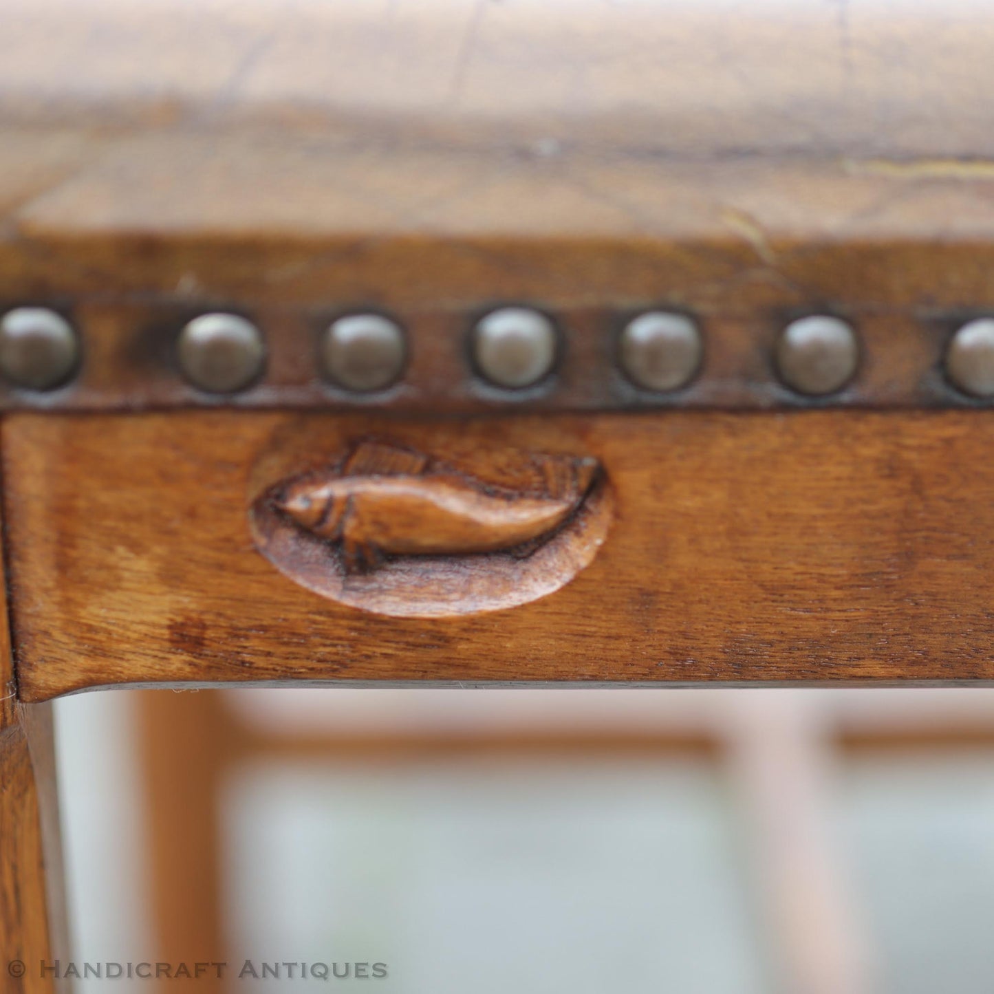 Derek 'Lizardman' Slater Arts & Crafts Yorkshire School English Oak Chair c. 1970.