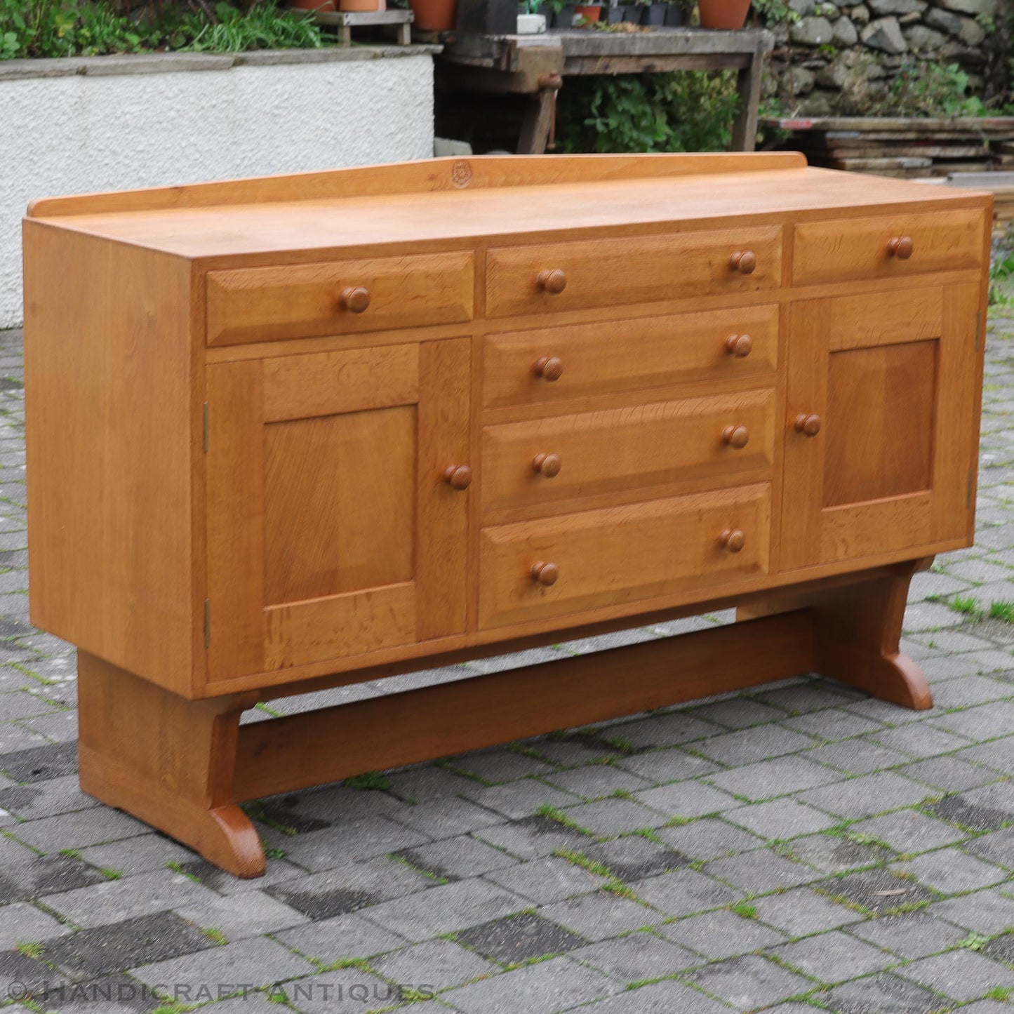  Arts & Crafts Cotswold School English Oak Sideboard by White Rose Studio