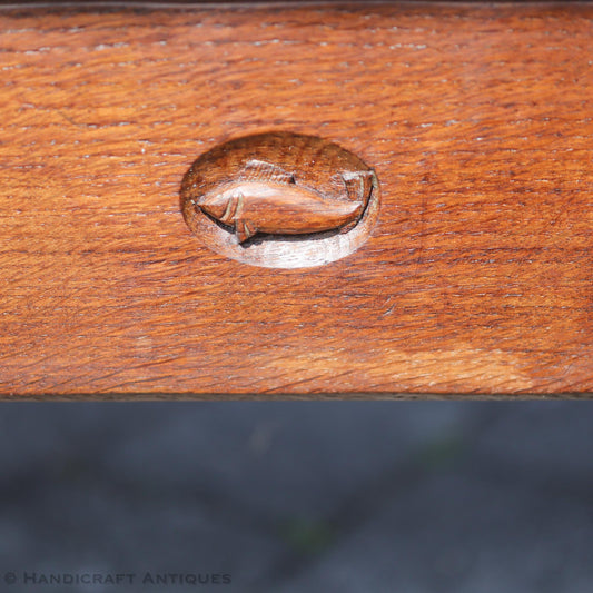 Derek 'Lizardman' Slater Arts & Crafts Yorkshire School English Oak Dining Table