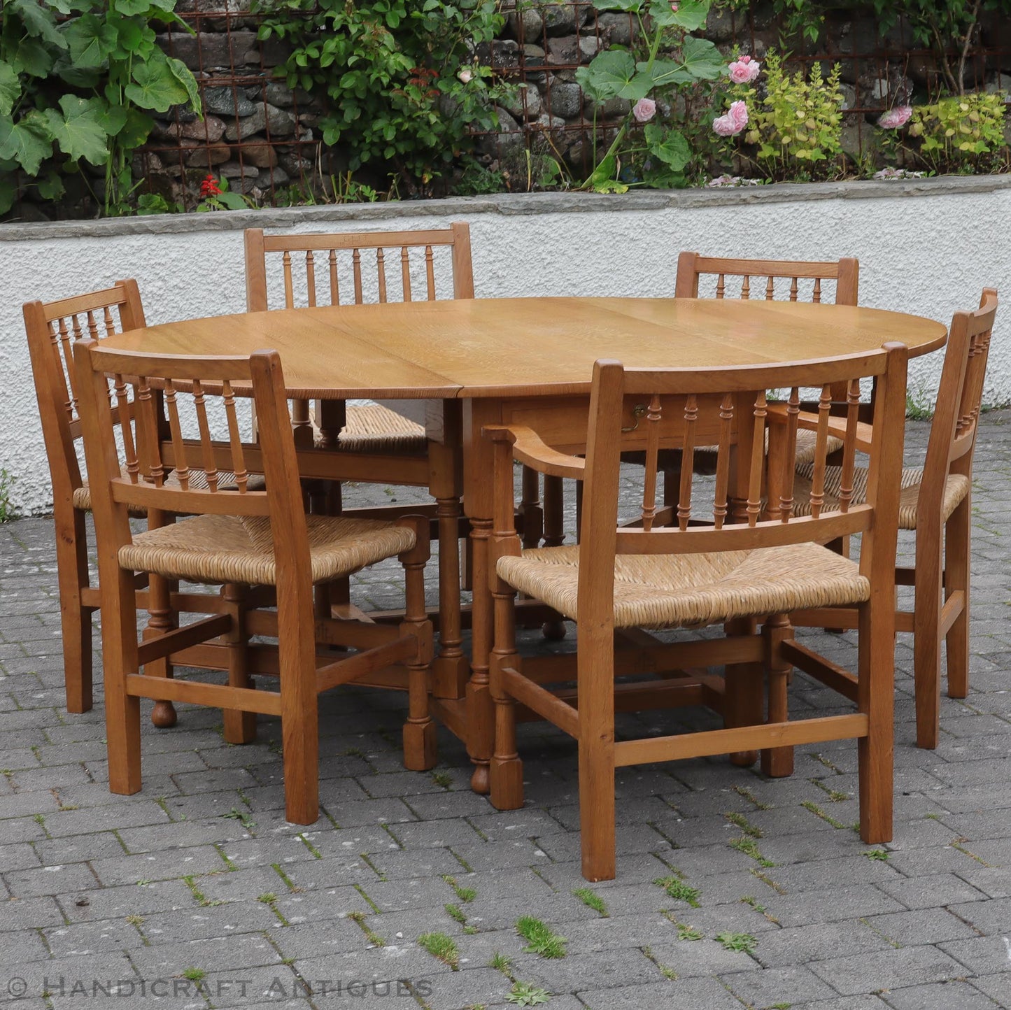 Peter Hall of Staveley Arts & Crafts Lakes School English Oak Dining Table 