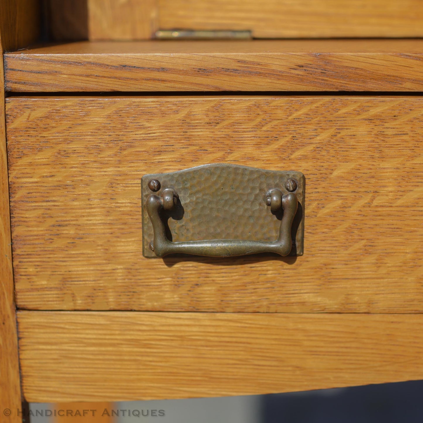 Liberty & Co Arts & Crafts Cotswold School English Oak Bureau c. 1920.