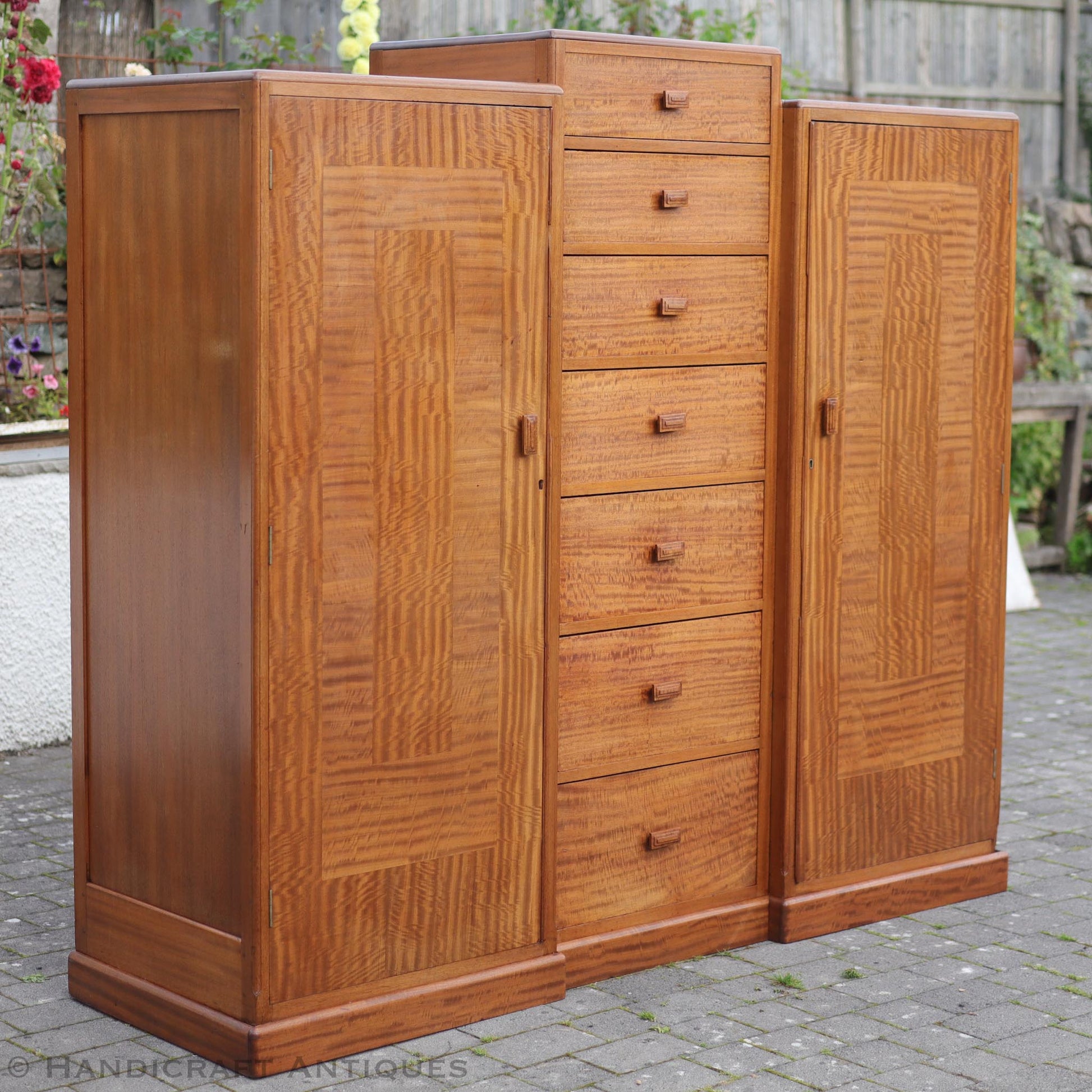 Betty Joel (Token Works) Arts & Crafts Cotswold School Walnut Wardrobe 