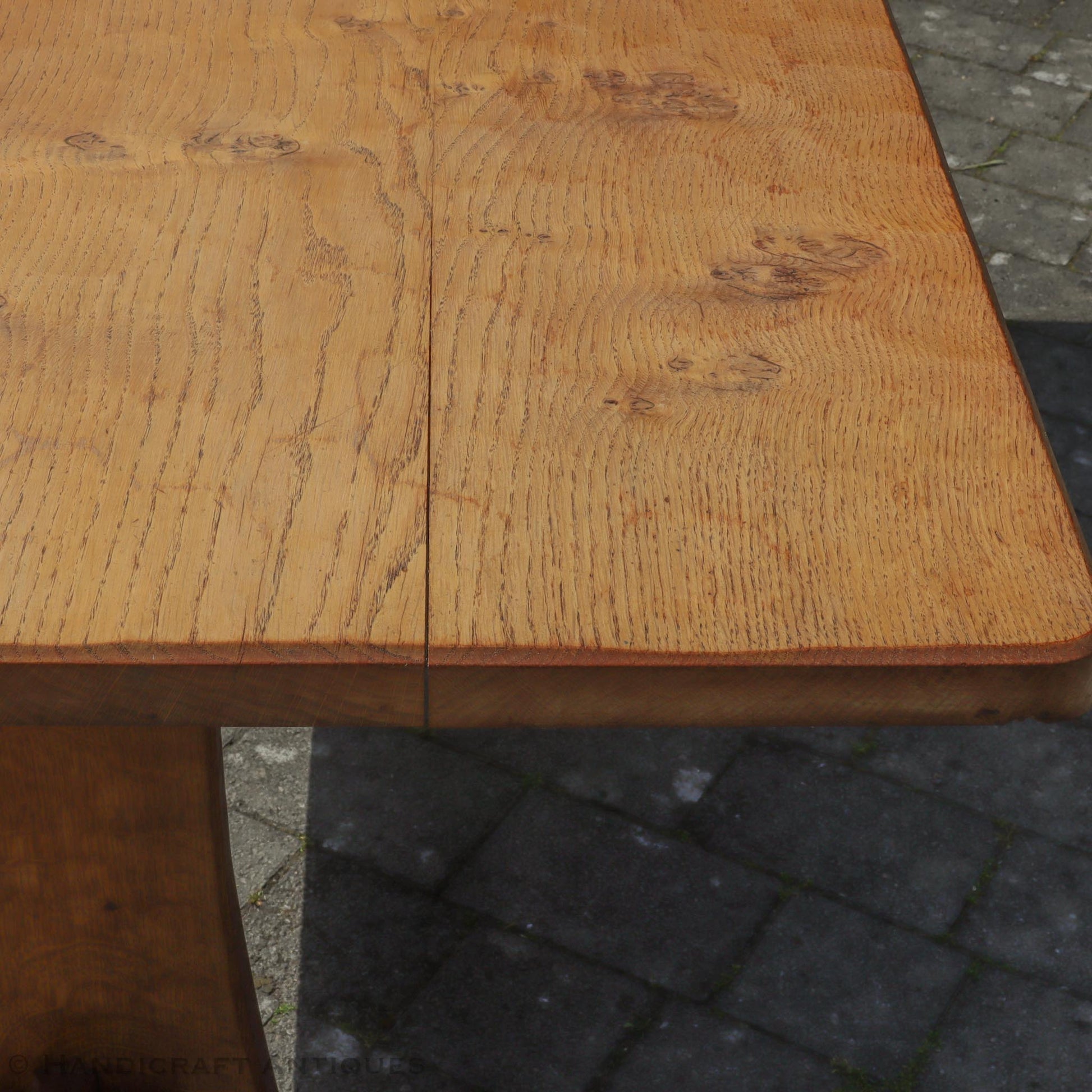 Derek 'Lizardman' Slater Arts & Crafts Yorkshire School English Oak Dining Table