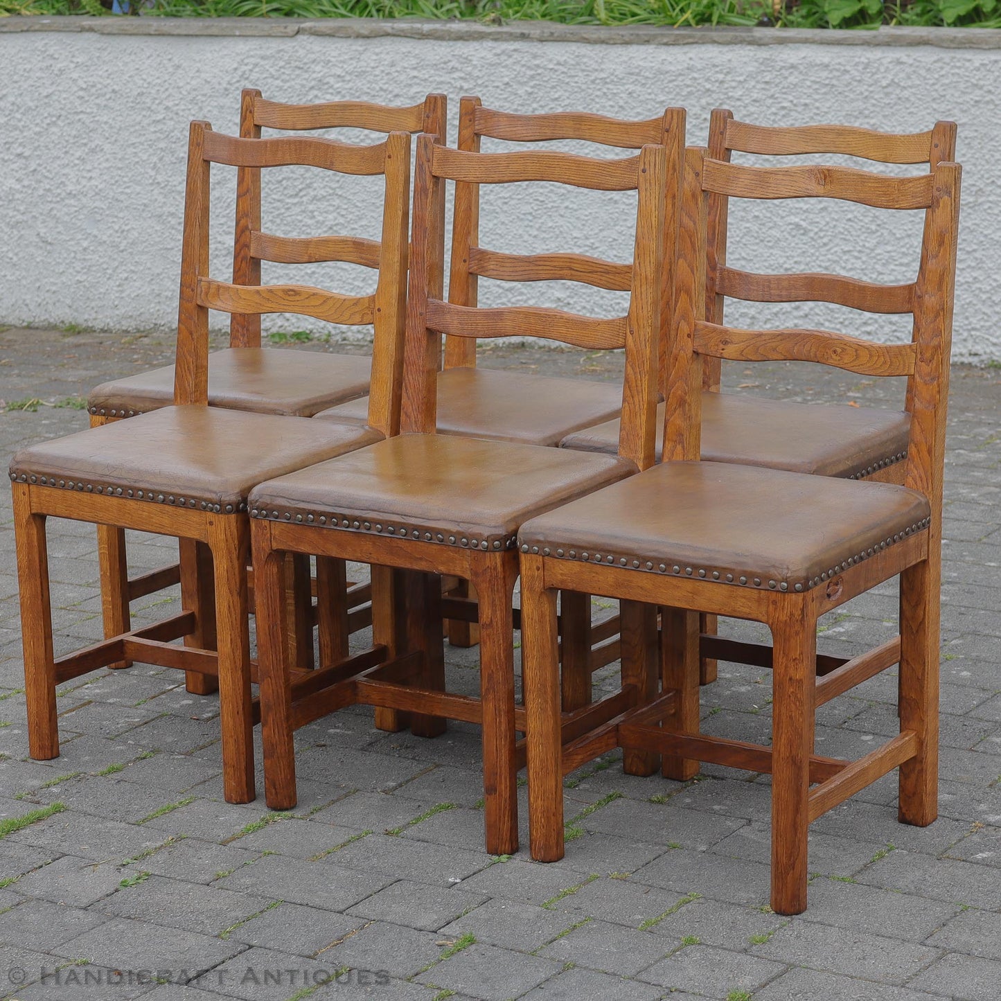 Derek 'Lizardman' Slater Arts & Crafts Yorkshire School English Oak Chair c. 1970.