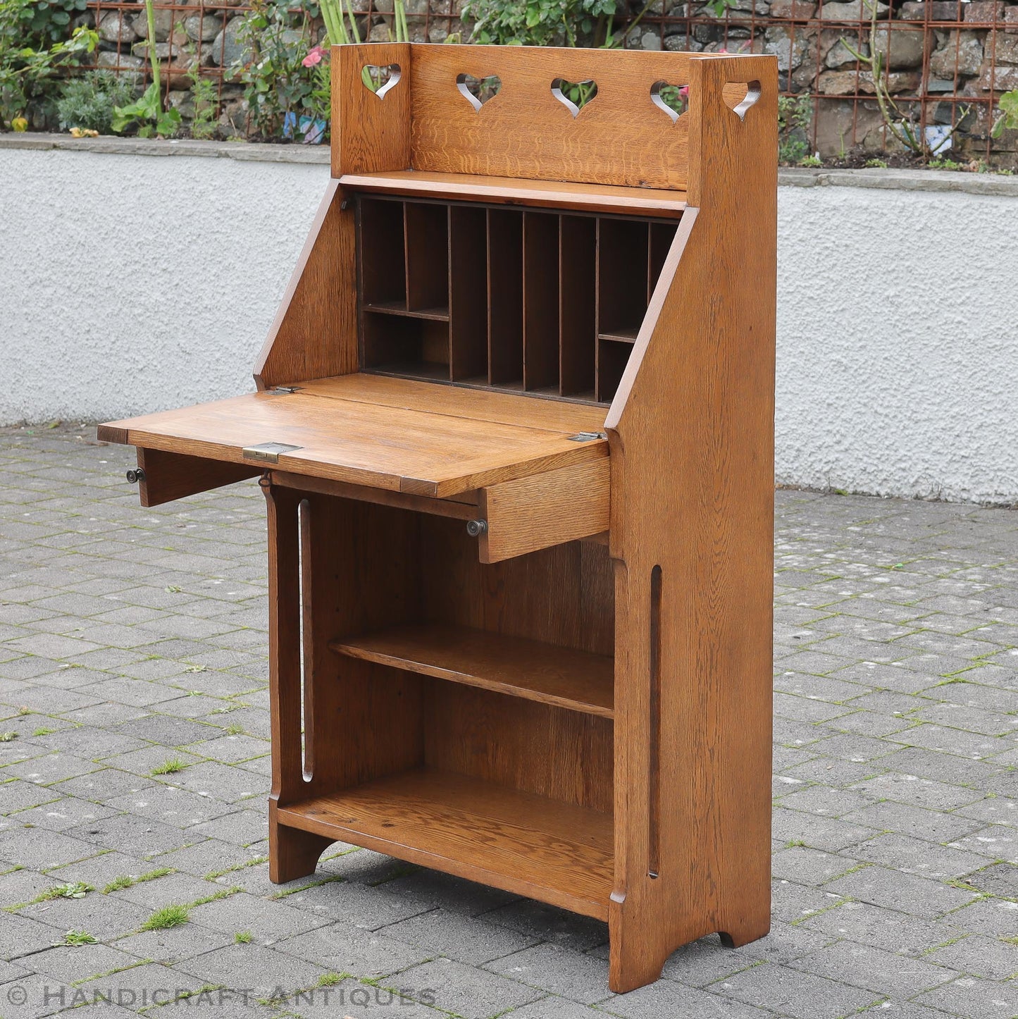 Liberty & Co Arts & Crafts Cotswold School ‘Chaucer’ English Oak Bureau 