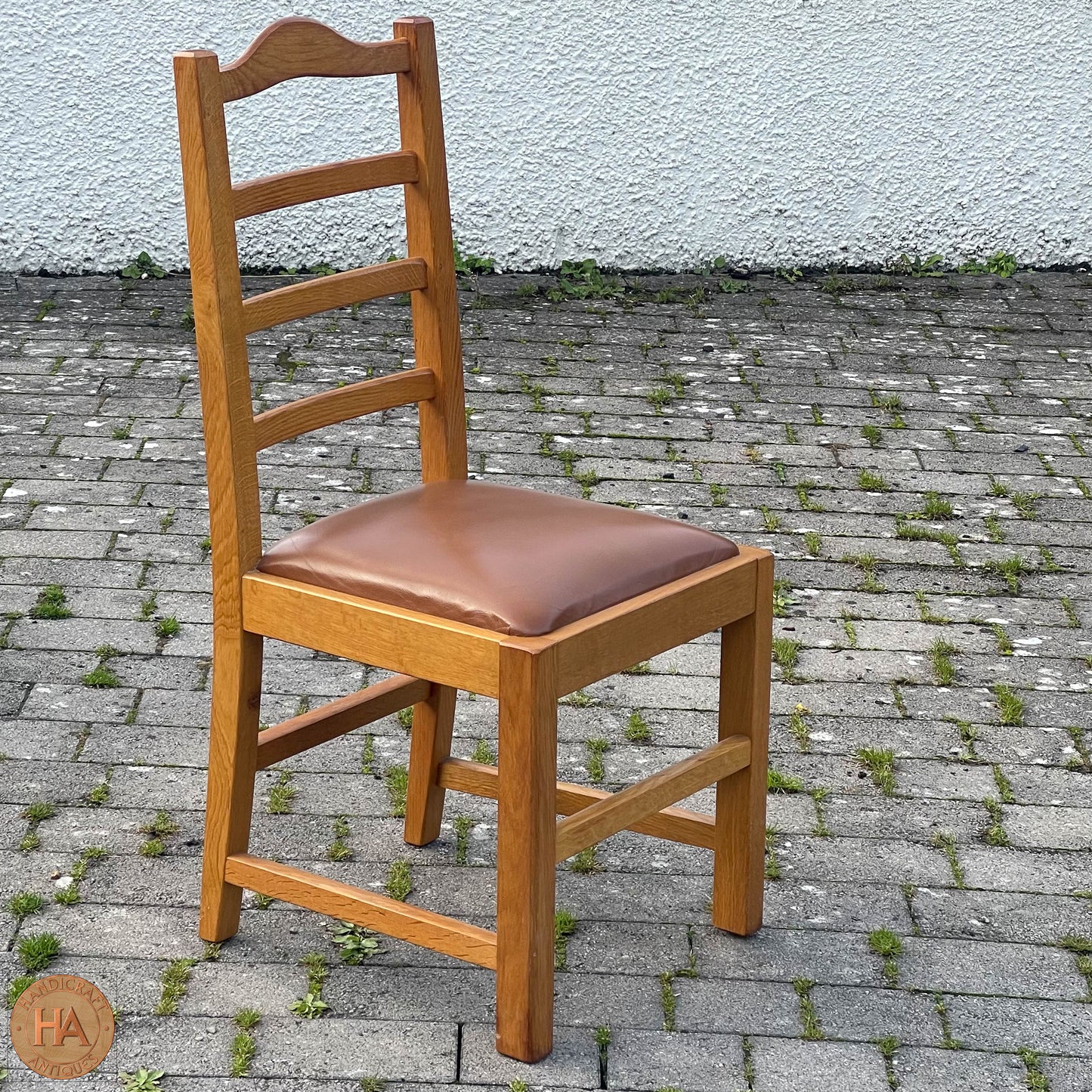 Set of 4 K. A. Wilkinson Arts & Crafts Yorkshire School English Oak Chairs