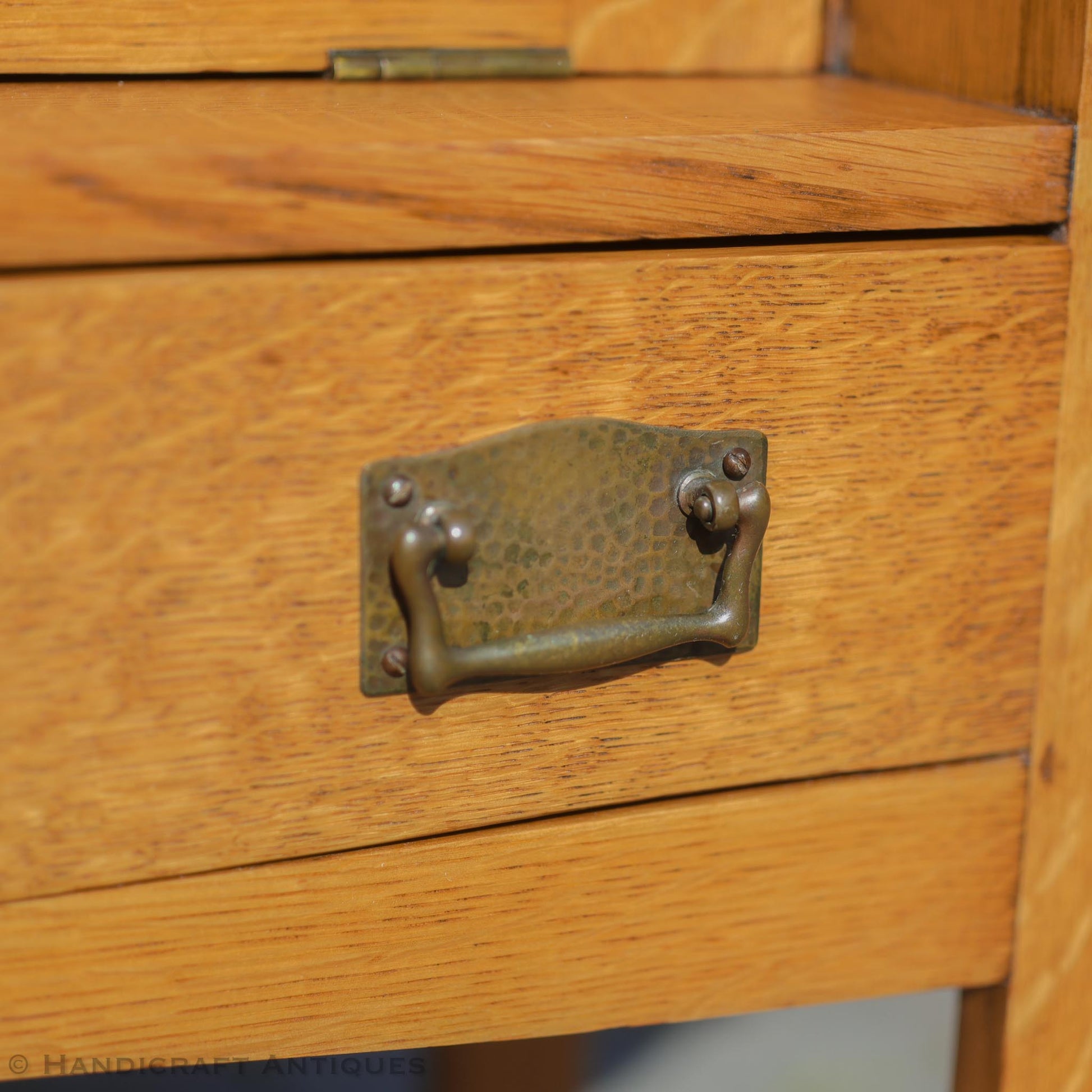 Liberty & Co Arts & Crafts Cotswold School English Oak Bureau c. 1920.