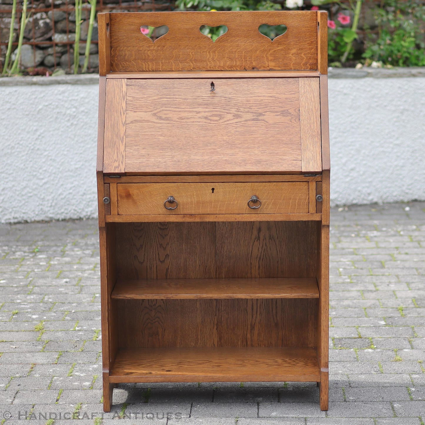 Liberty & Co Arts & Crafts Cotswold School ‘Chaucer’ English Oak Bureau 