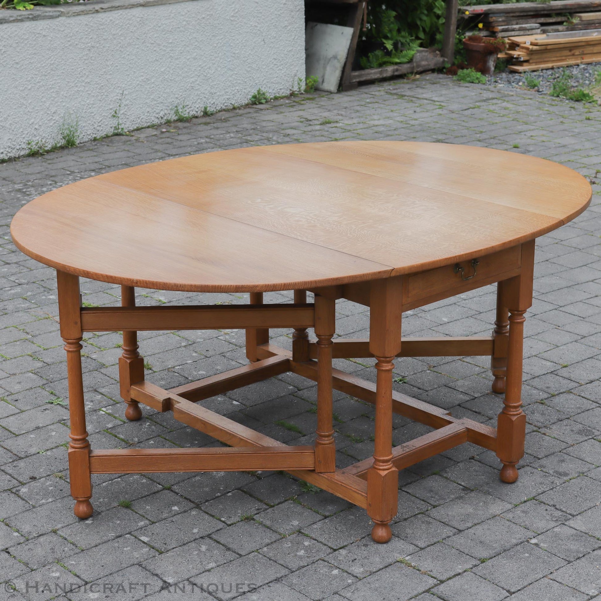 Peter Hall of Staveley Arts & Crafts Lakes School English Oak Dining Table 