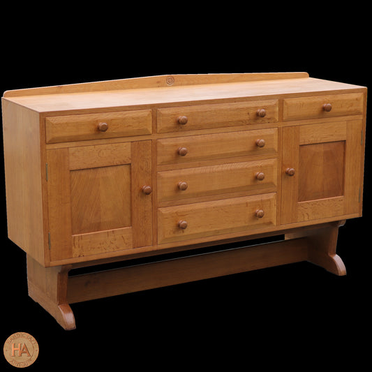 Arts & Crafts Cotswold School English Oak Sideboard by White Rose Studio