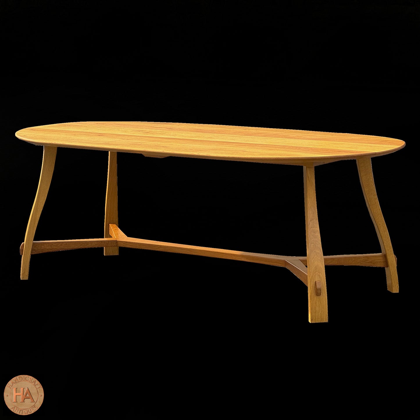 Robin Furlong Furniture Arts & Crafts Cotswold School English Oak Dining Table 2014.