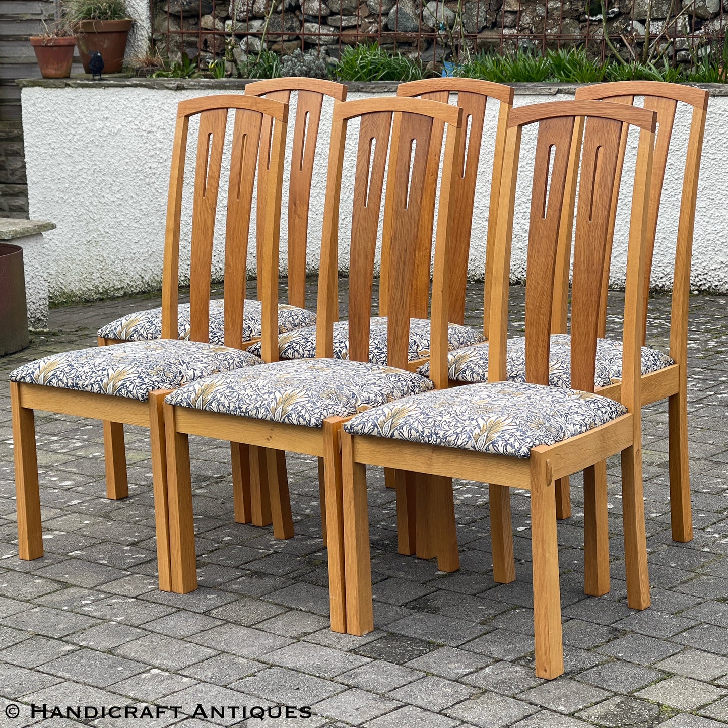 6 Robin Furlong Furniture Arts & Crafts Cotswold School English Oak Chairs