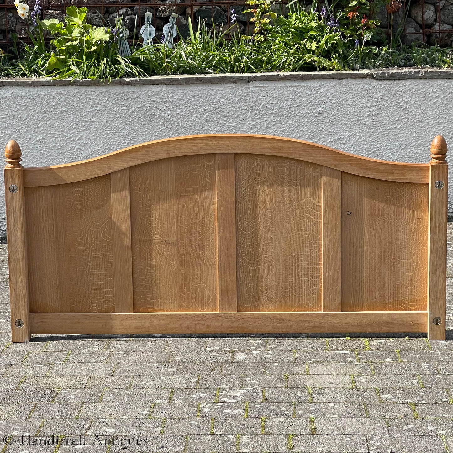 Peter Hall of Staveley Arts & Crafts Lakes School Oak King Size Headboard