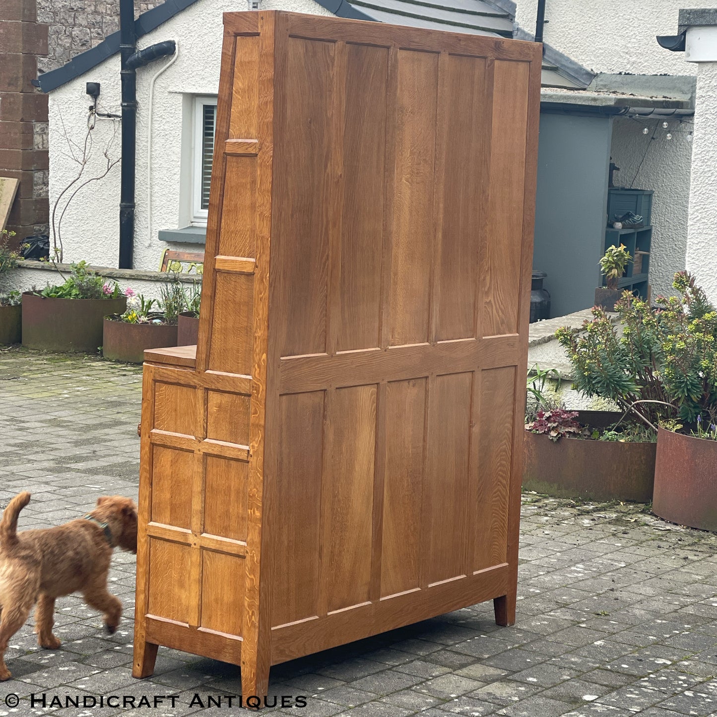 Peter ‘Rabbitman’ Heap Arts & Crafts Yorkshire School English Oak Dresser c 1970.