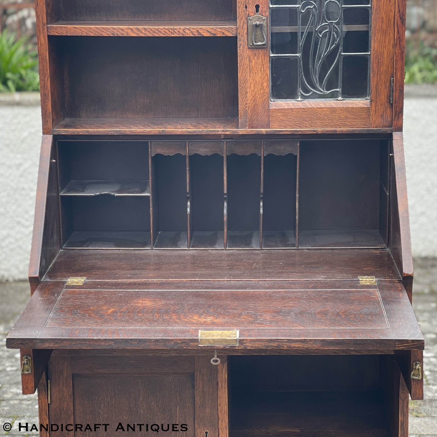 Liberty & Co Arts & Crafts Cotswold School English Oak ‘Drayton’ Bureau