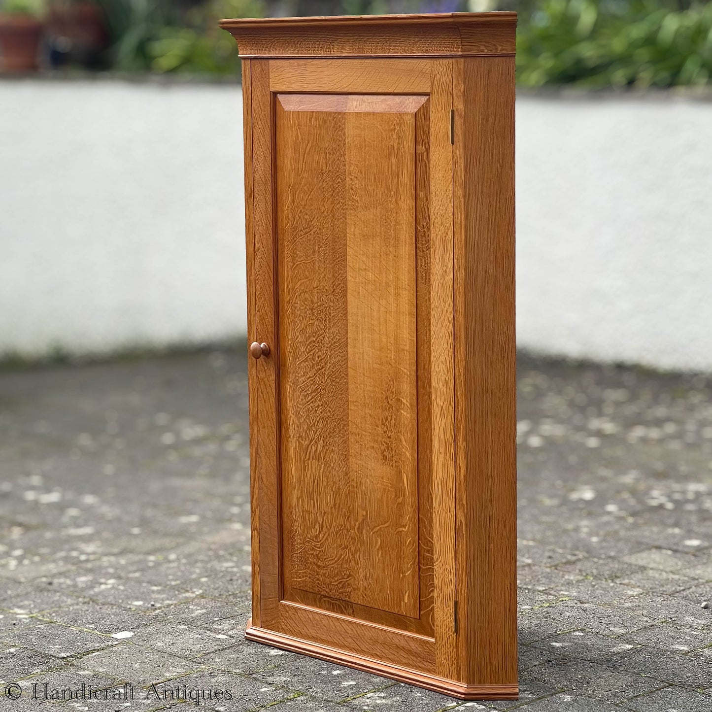 Peter Hall of Staveley Arts & Crafts Lakes School English Oak Corner Cabinet