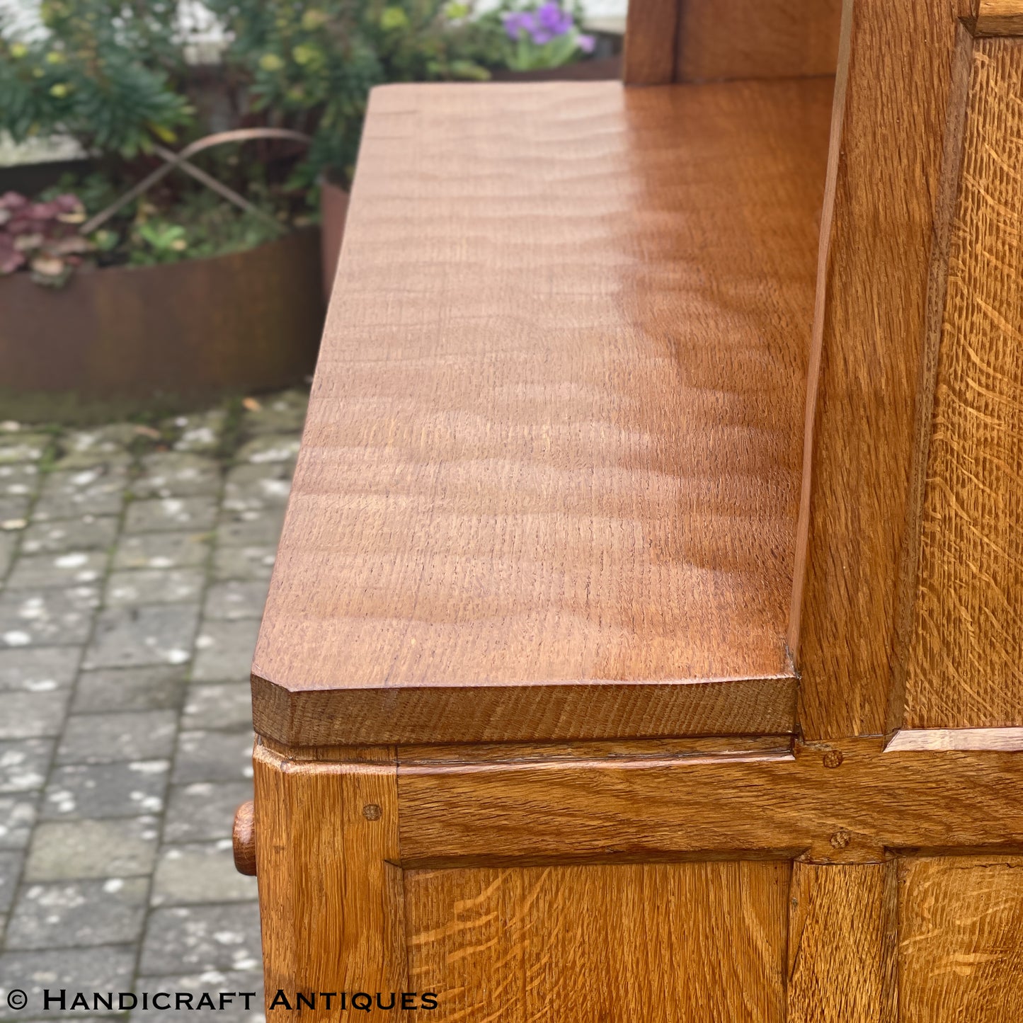 Peter ‘Rabbitman’ Heap Arts & Crafts Yorkshire School English Oak Dresser c 1970.