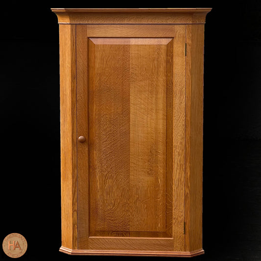 Peter Hall of Staveley Arts & Crafts Lakes School English Oak Corner Cabinet