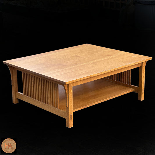 Stickley Furniture Arts & Crafts Mission School Oak Coffee Table 2006.