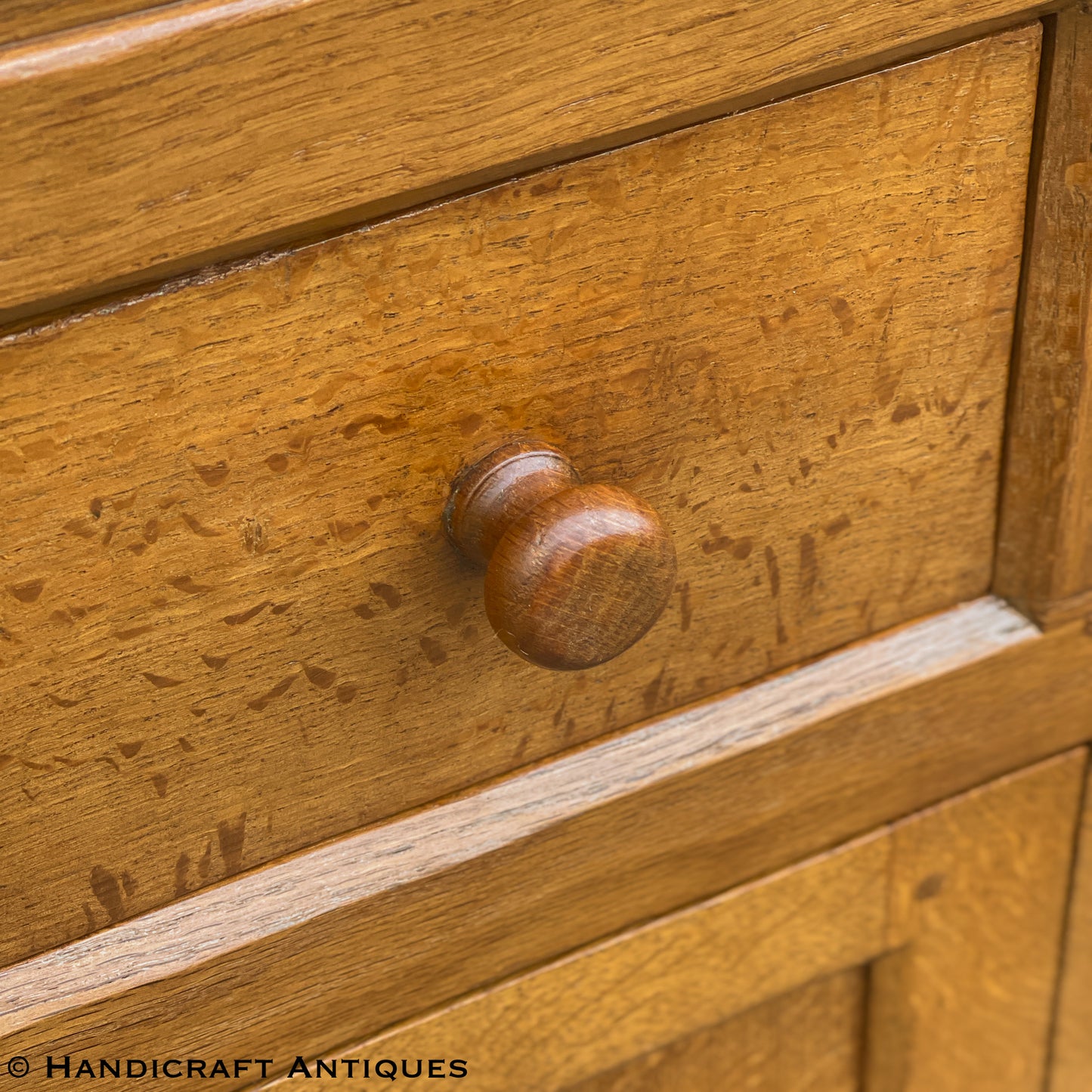 Peter ‘Rabbitman’ Heap Arts & Crafts Yorkshire School English Oak Dresser c 1970.