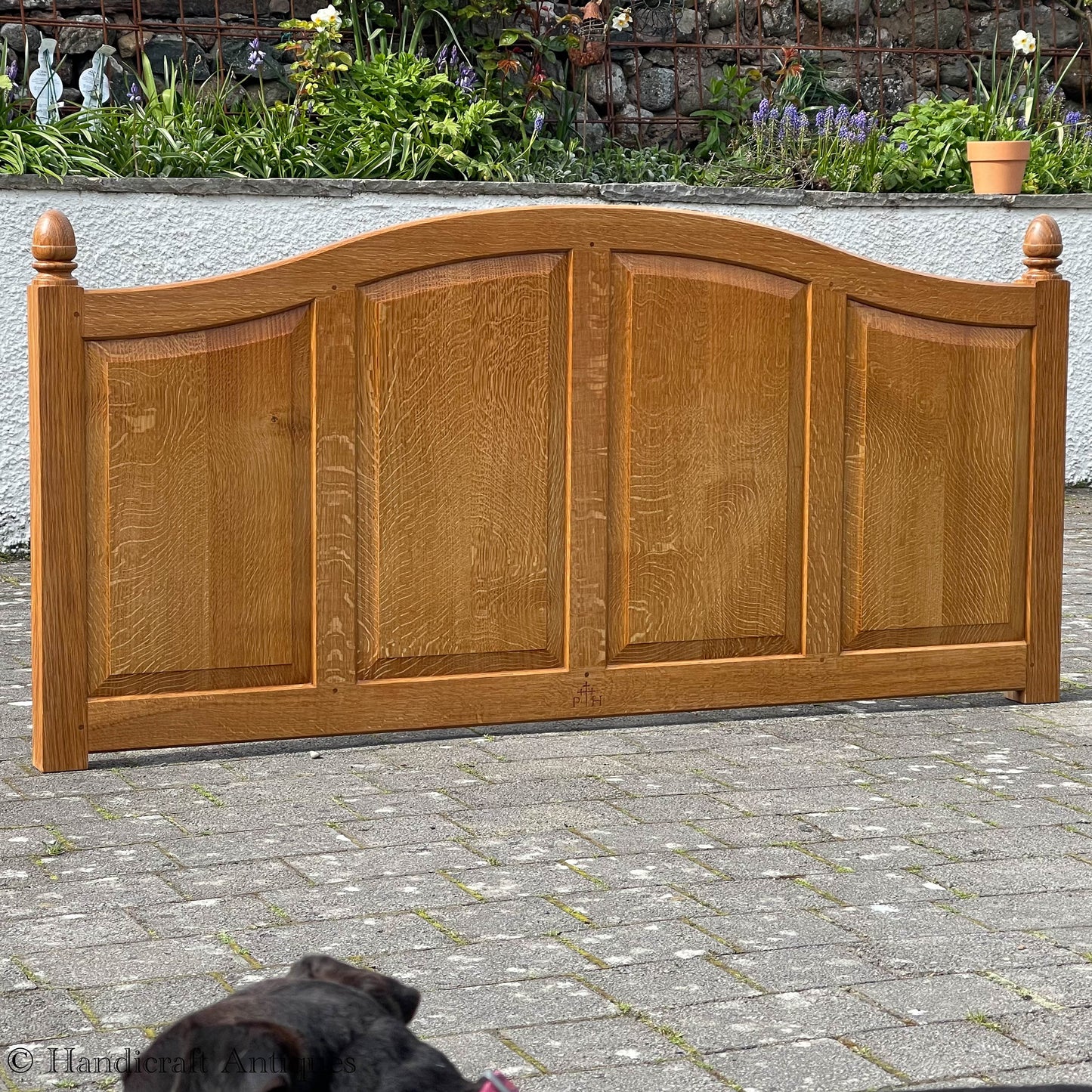 Peter Hall of Staveley Arts & Crafts Lakes School Oak King Size Headboard