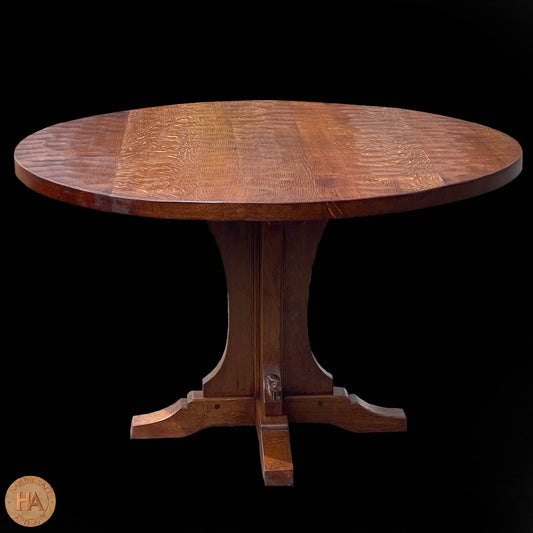 Don 'Foxman' Craven (Ex-Mouseman) Arts & Crafts Yorkshire School English Oak Dining Table c 1970.