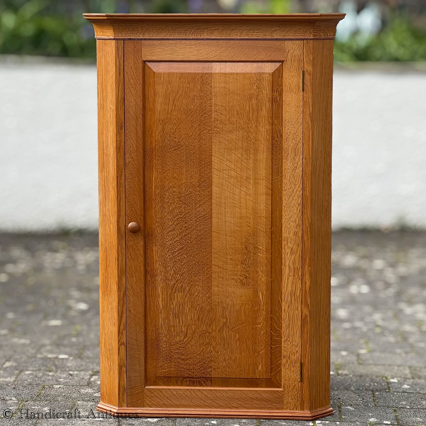 Peter Hall of Staveley Arts & Crafts Lakes School English Oak Corner Cabinet