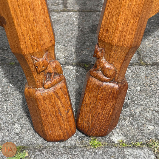 4 Don 'Foxman' Craven (Ex-Mouseman) Arts & Crafts Yorkshire School Oak Chairs