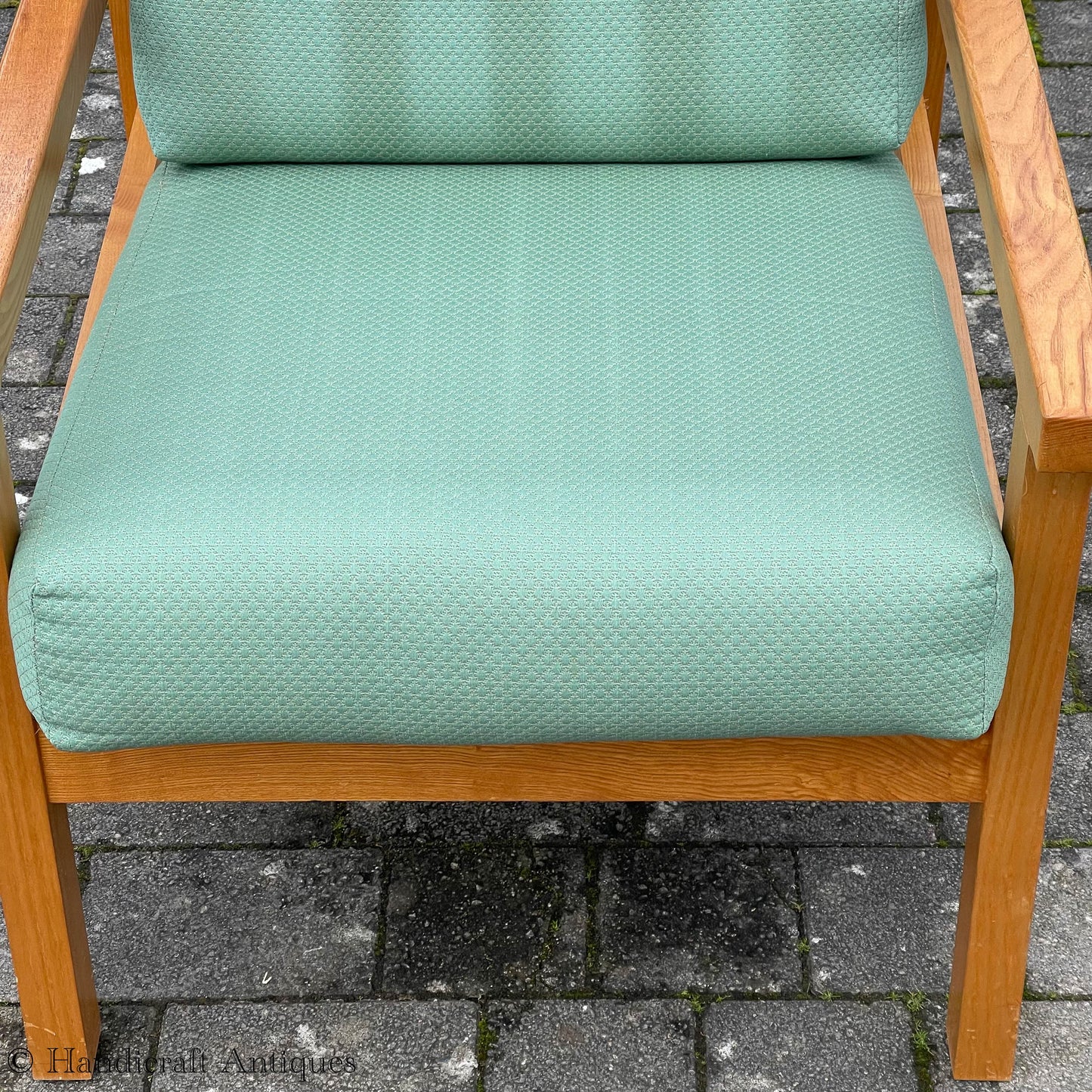 Treske Arts & Crafts Yorkshire School English Ash Armchair c. 1980.