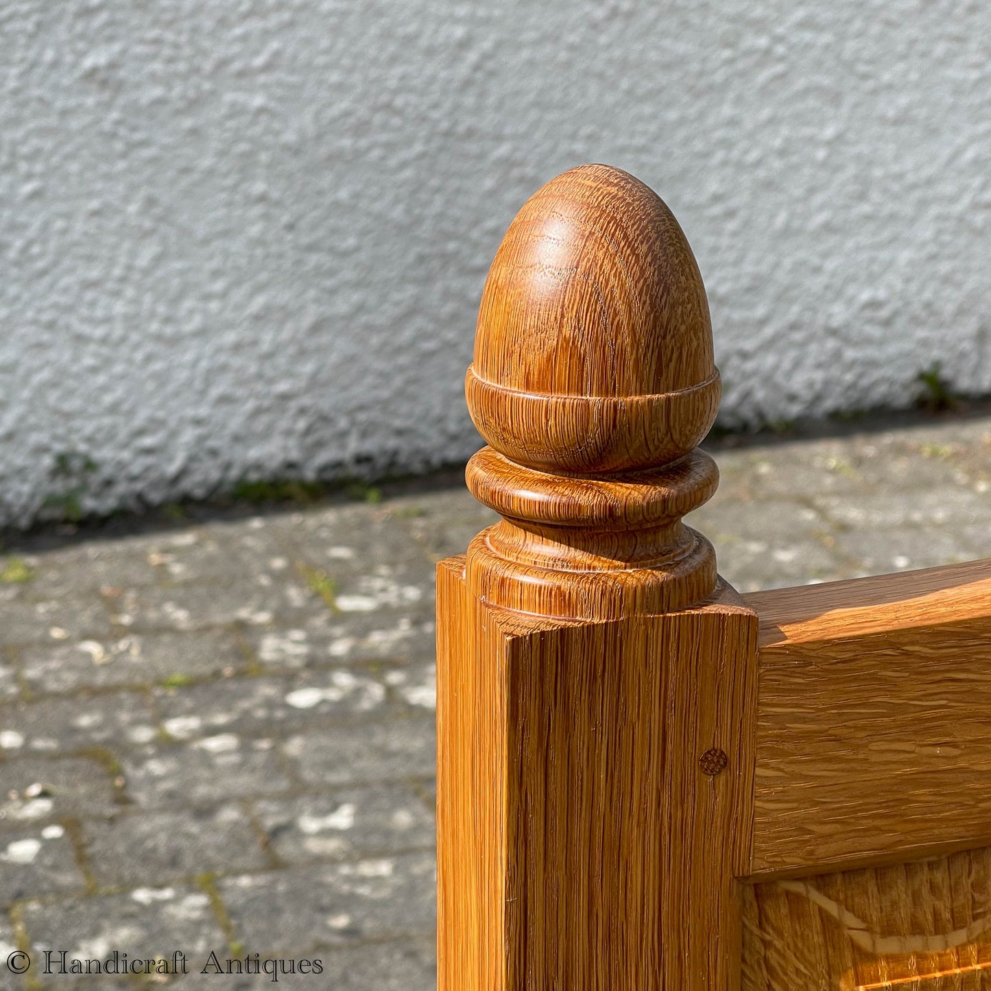 Peter Hall of Staveley Arts & Crafts Lakes School Oak King Size Headboard