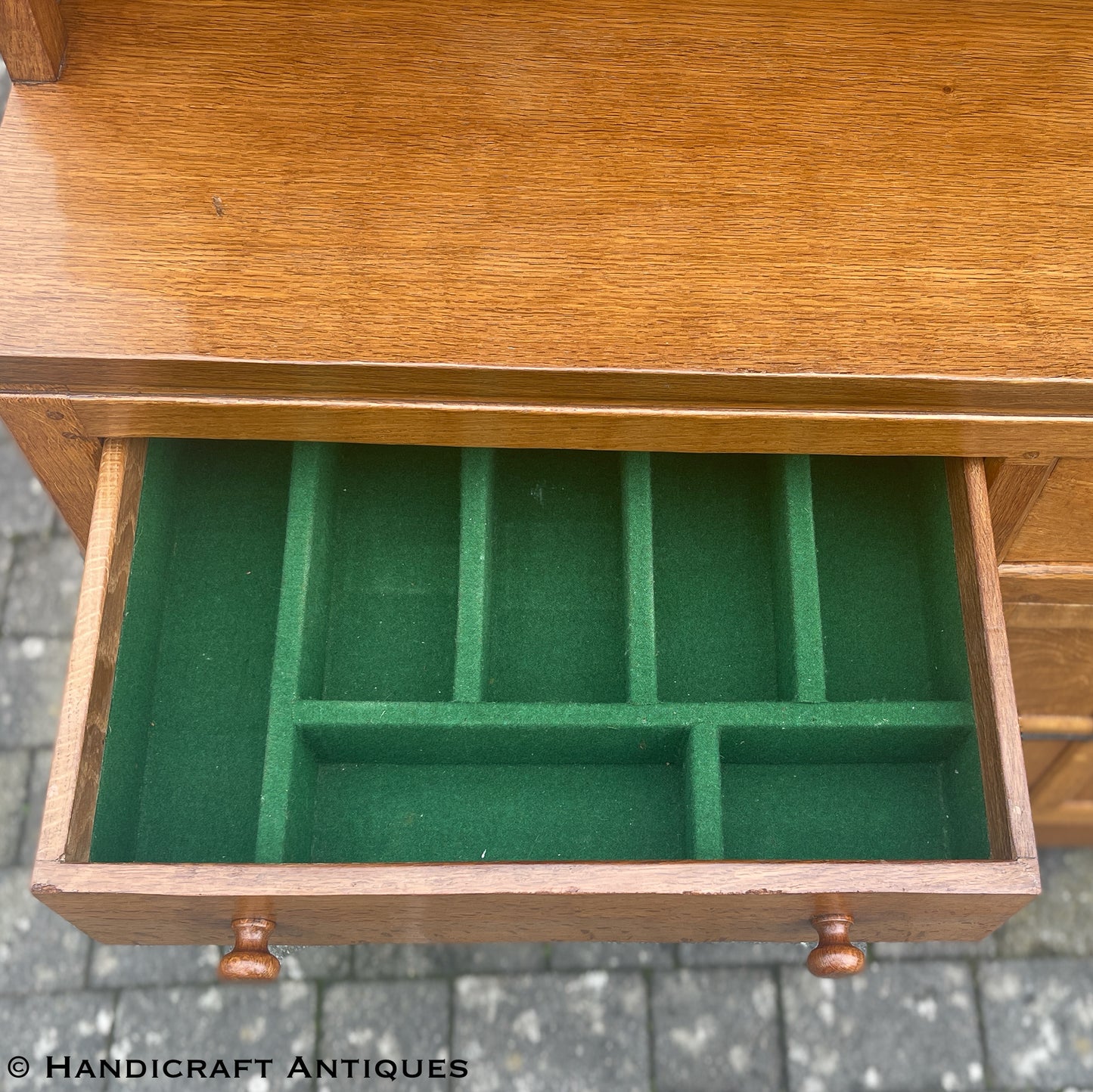 Peter ‘Rabbitman’ Heap Arts & Crafts Yorkshire School English Oak Dresser c 1970.